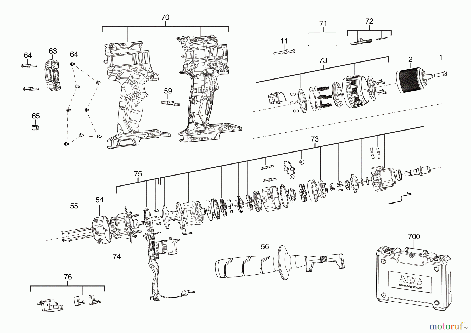  AEG Powertools Bohren und Schrauben Akku Geräte 18 VOLT BS18C2BL-LI402C AKKU-BOHRSCHRAUBER Seite 1