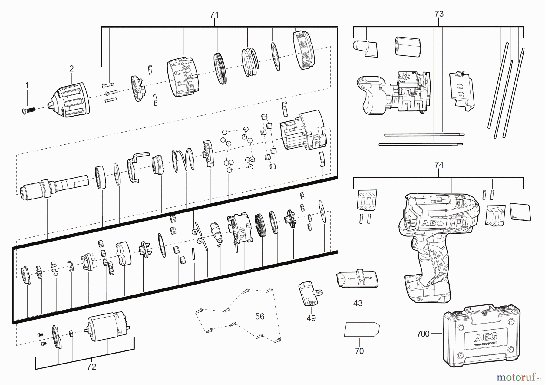  AEG Powertools Bohren und Schrauben Akku Geräte 14,4 Volt BSB 14G3 Akku-Schlagbohrschrauber Seite 1