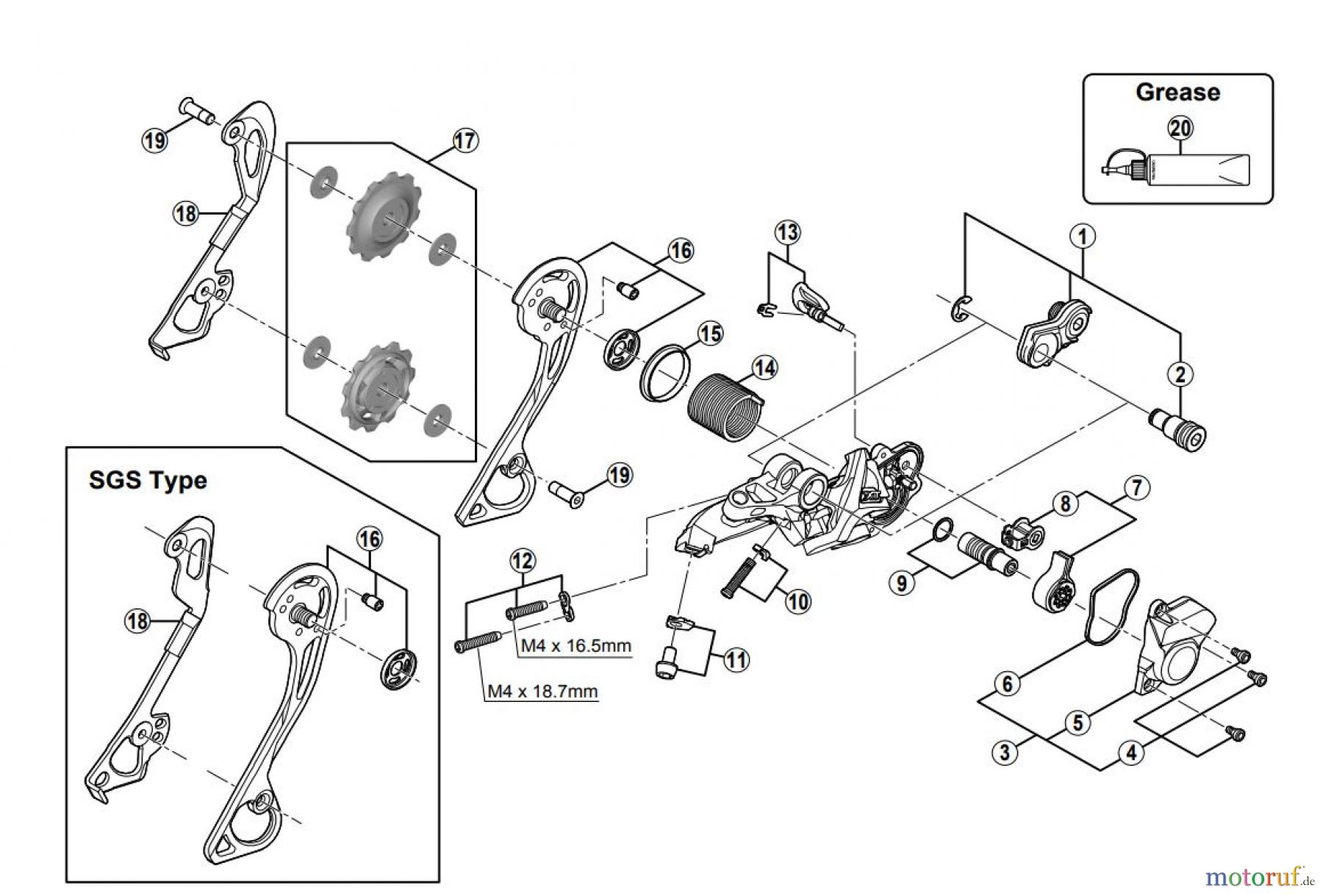  Shimano RD Rear Derailleur - Schaltwerk RD-M786 (-3321B) DEORE XT Rear Derailleur (10-speed)