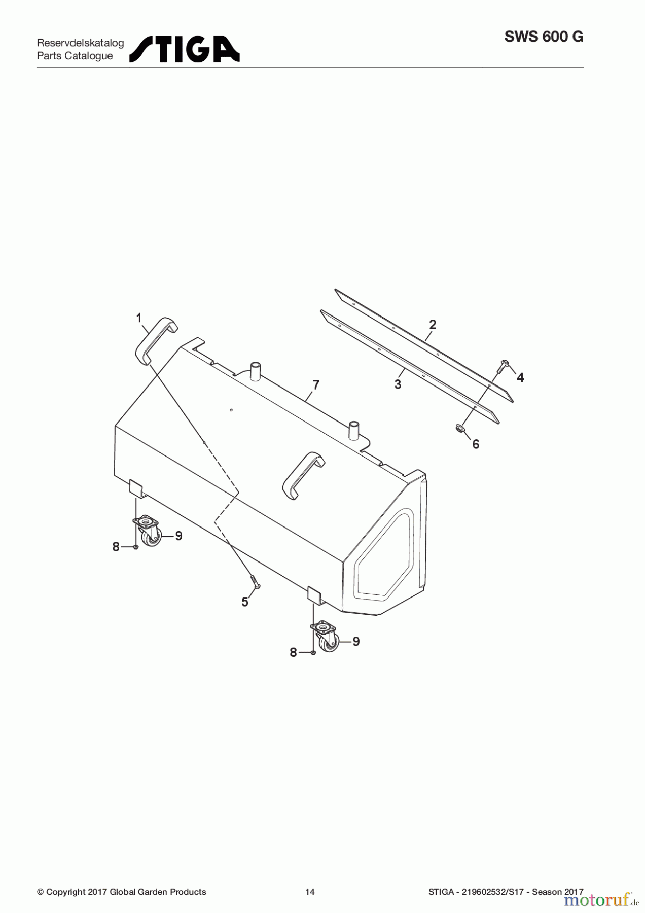  Stiga Kehrmaschinen Benzin 2017 SWS 600 G 219602532/S17 - Season 2017 Snow blade