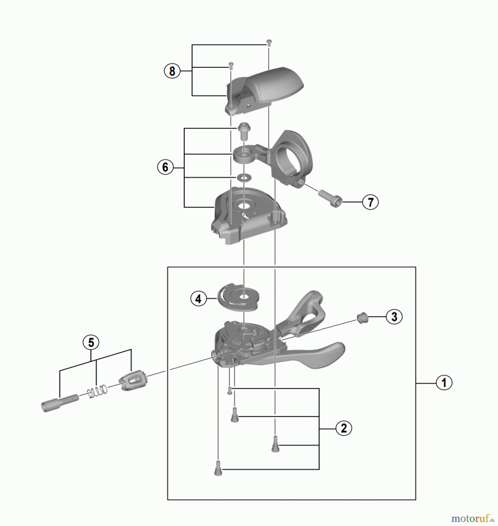  Shimano SL Shift Lever - Schalthebel SL-T8000 (4053)  DEORE XT Rapidfire Plus Lever