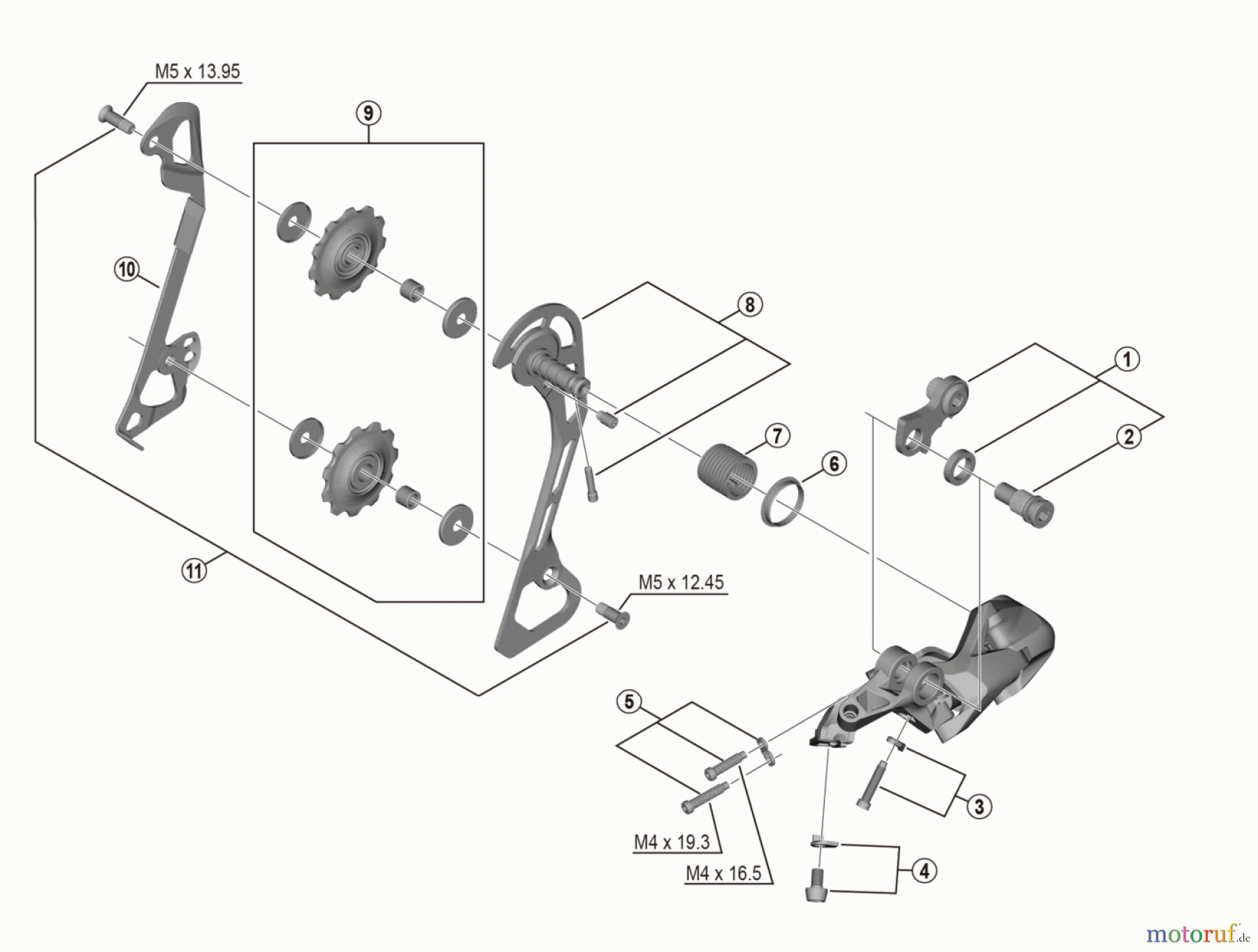  Shimano RD Rear Derailleur - Schaltwerk RD-T6000 (4199) SGS  DEORE Rear Derailleur (10-speed)