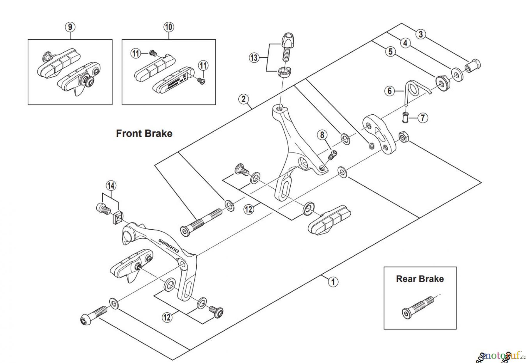  Shimano BR Brake - Bremse BR-R561 Caliper Brak