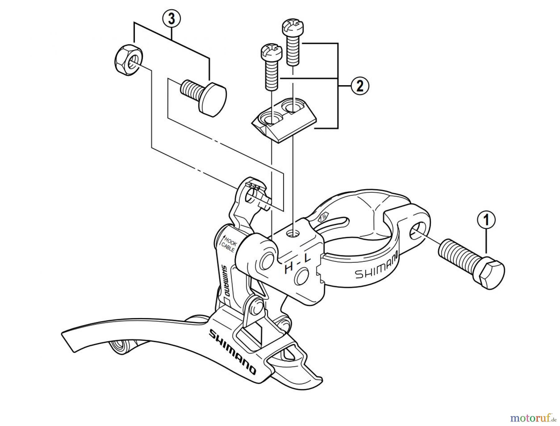  Shimano FD Front Derailleur - Umwerfer FD-A050 SHIMANO Front Derailleur