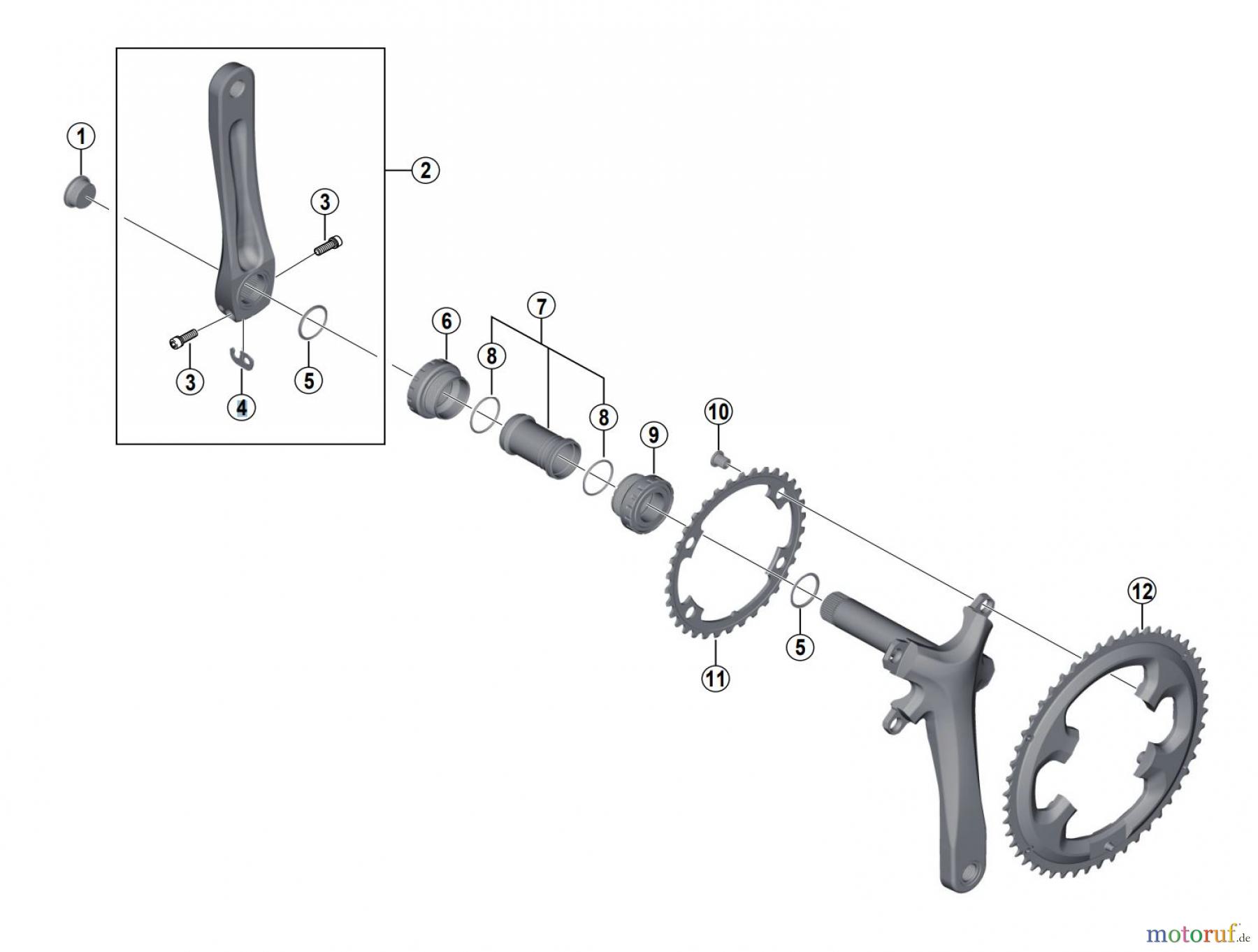  Shimano FC Front Chainwheel - Kurbelsatz, Vorderes Kettenblatt FC-4700  TIAGRA Crankset