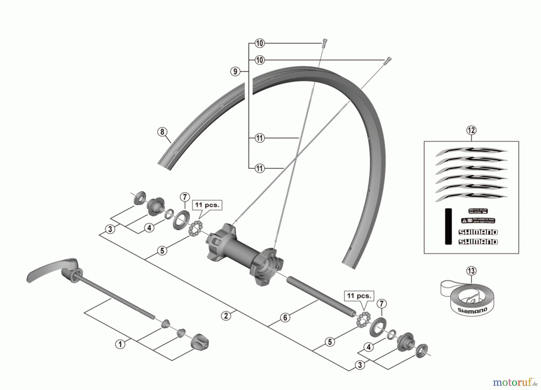  Shimano WH Wheels - Laufräder WH-RS300-CL-F Front Wheel