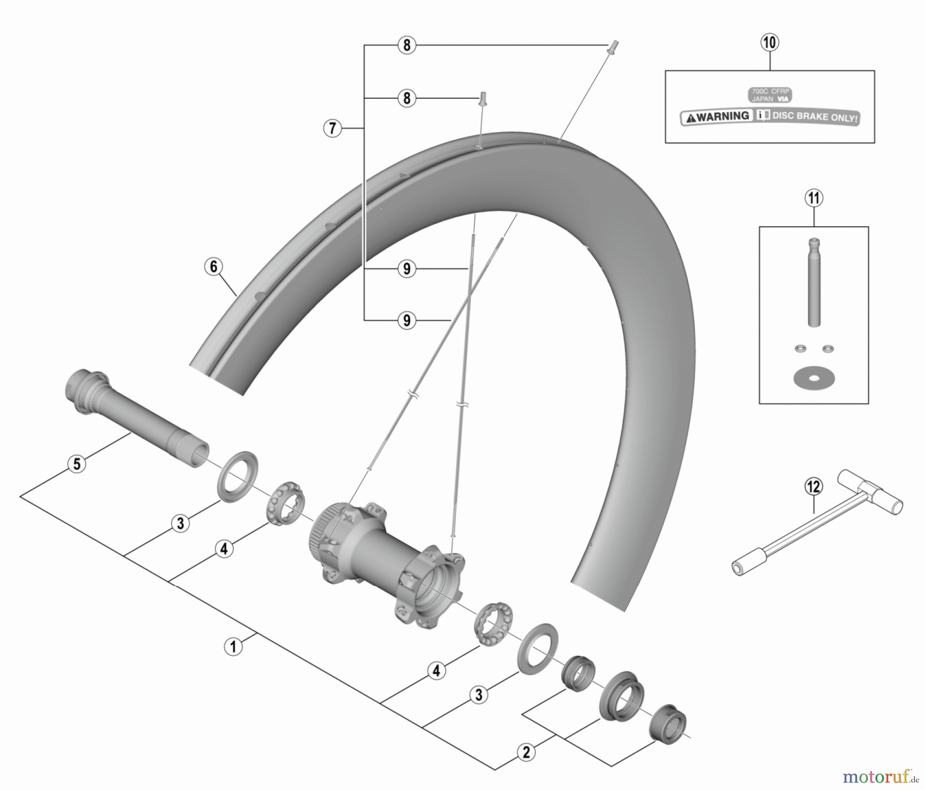  Shimano WH Wheels - Laufräder WH-R9170-C60-TU-F12 DURA-ACE Front Wheel