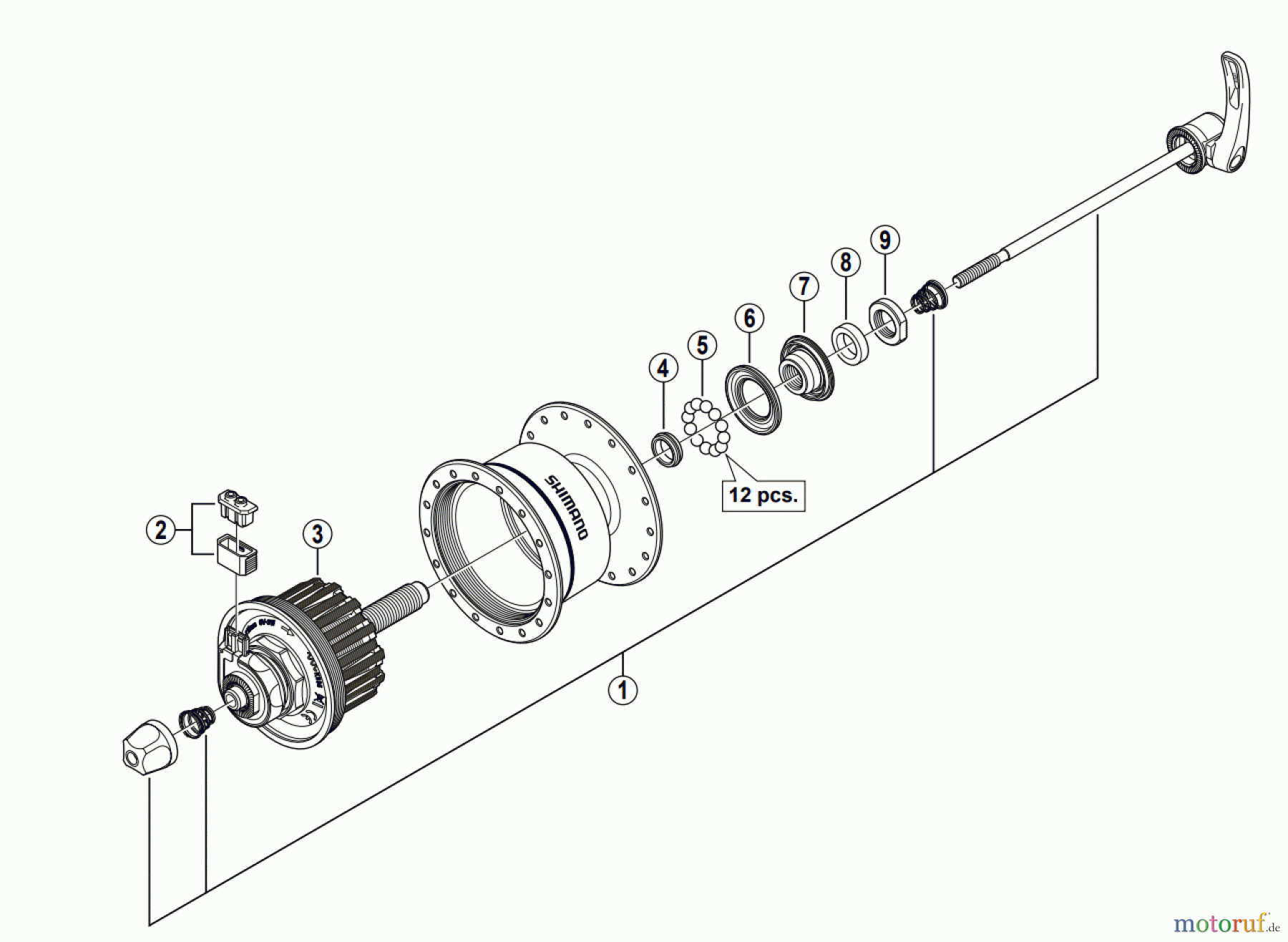  Shimano DH Dynamo Hub - Nabendynamo DH-3N72 Nabendynamo