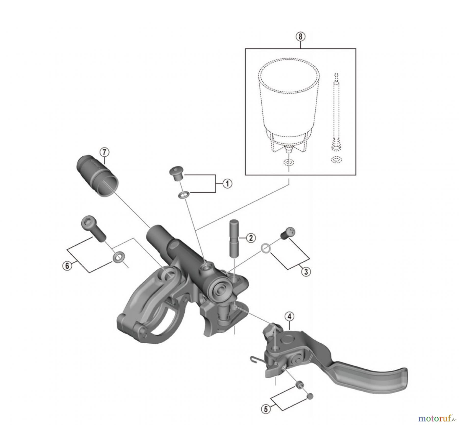  Shimano BL Brake Lever - Bremshebel BL-M8100  DEORE XT Brake Lever