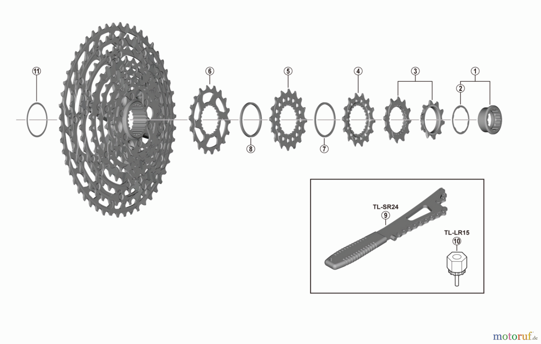  Shimano CS Cassette / Zahnkranz CS-M6100 (12-speed) DEORE Cassette Sprocket