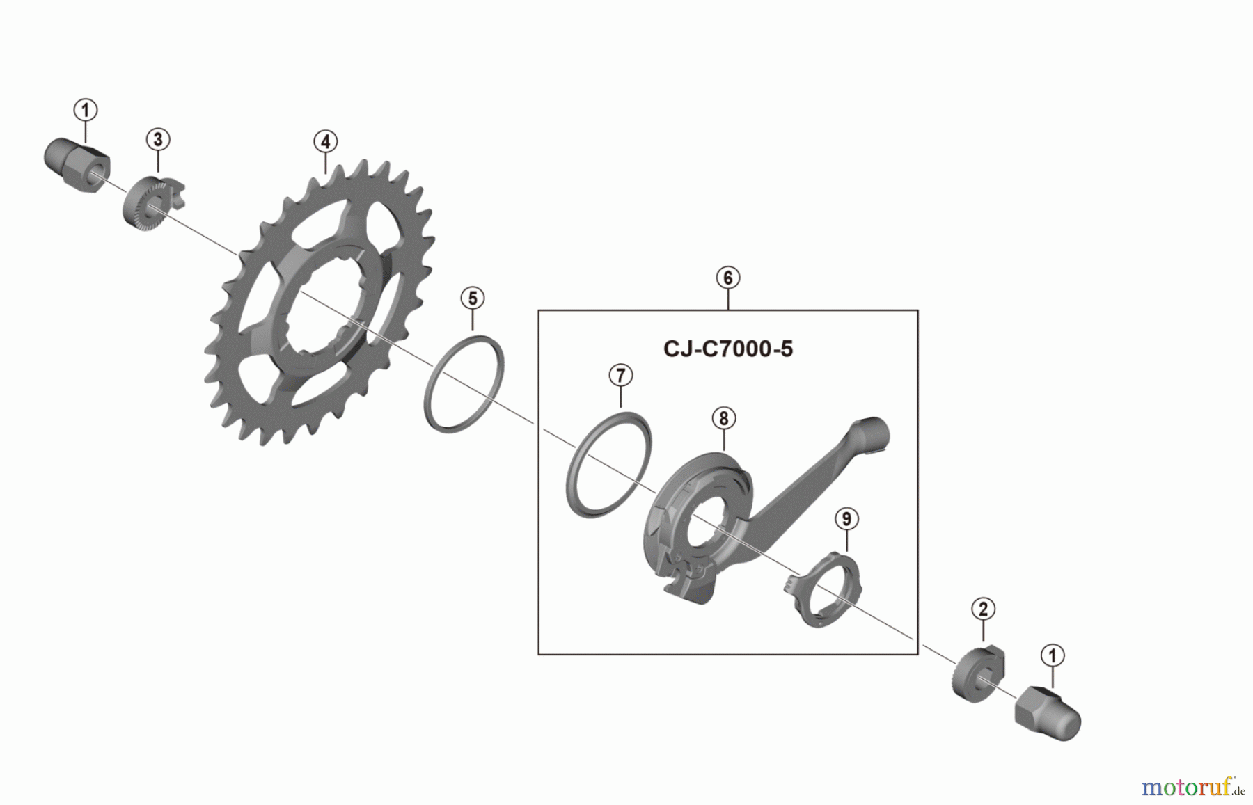  Shimano CS Cassette / Zahnkranz CS-C7000-5-4458A