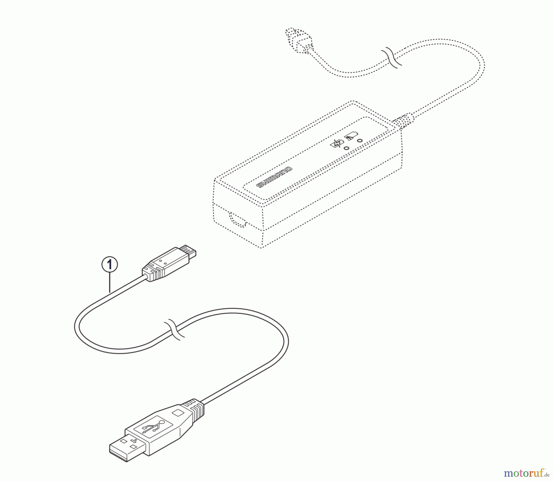  Shimano SM Smallparts - Kleinteile, RT, BT, BB, CD SM-BCR2  Battery Charger / PC Linkage Device