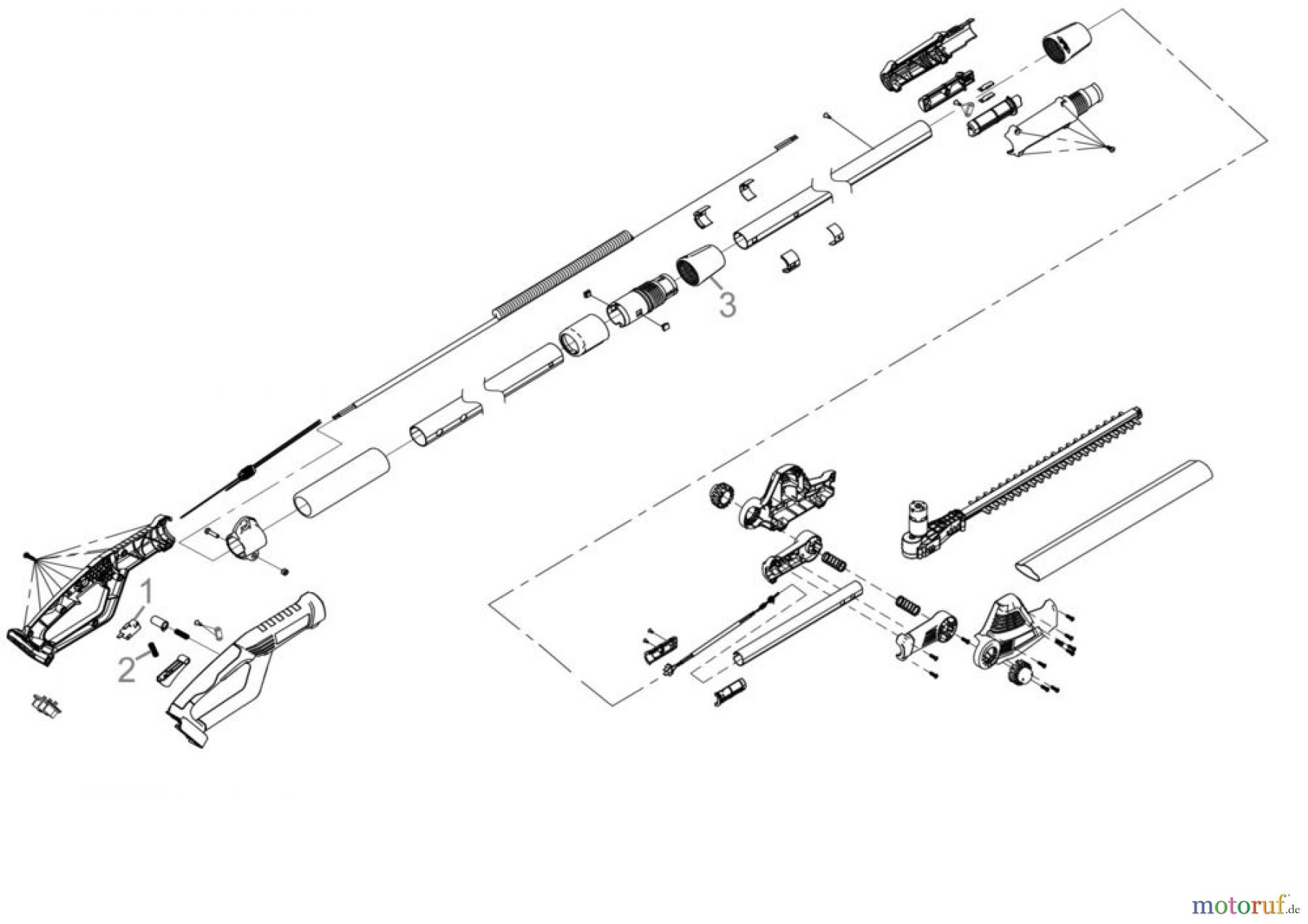  Güde Gartentechnik Heckenscheren Akku-Heckenscheren TELESKOP HECKENSCHERE HST 18-201-05 - 58592 FSL58592-02