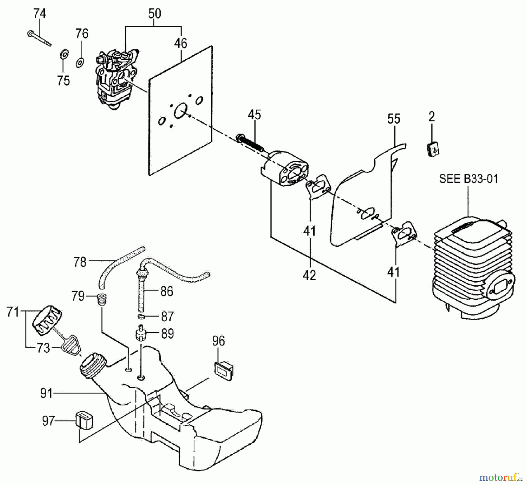  Tanaka Trimmer, Motorsensen TBC-2501 DS ENGINE 1