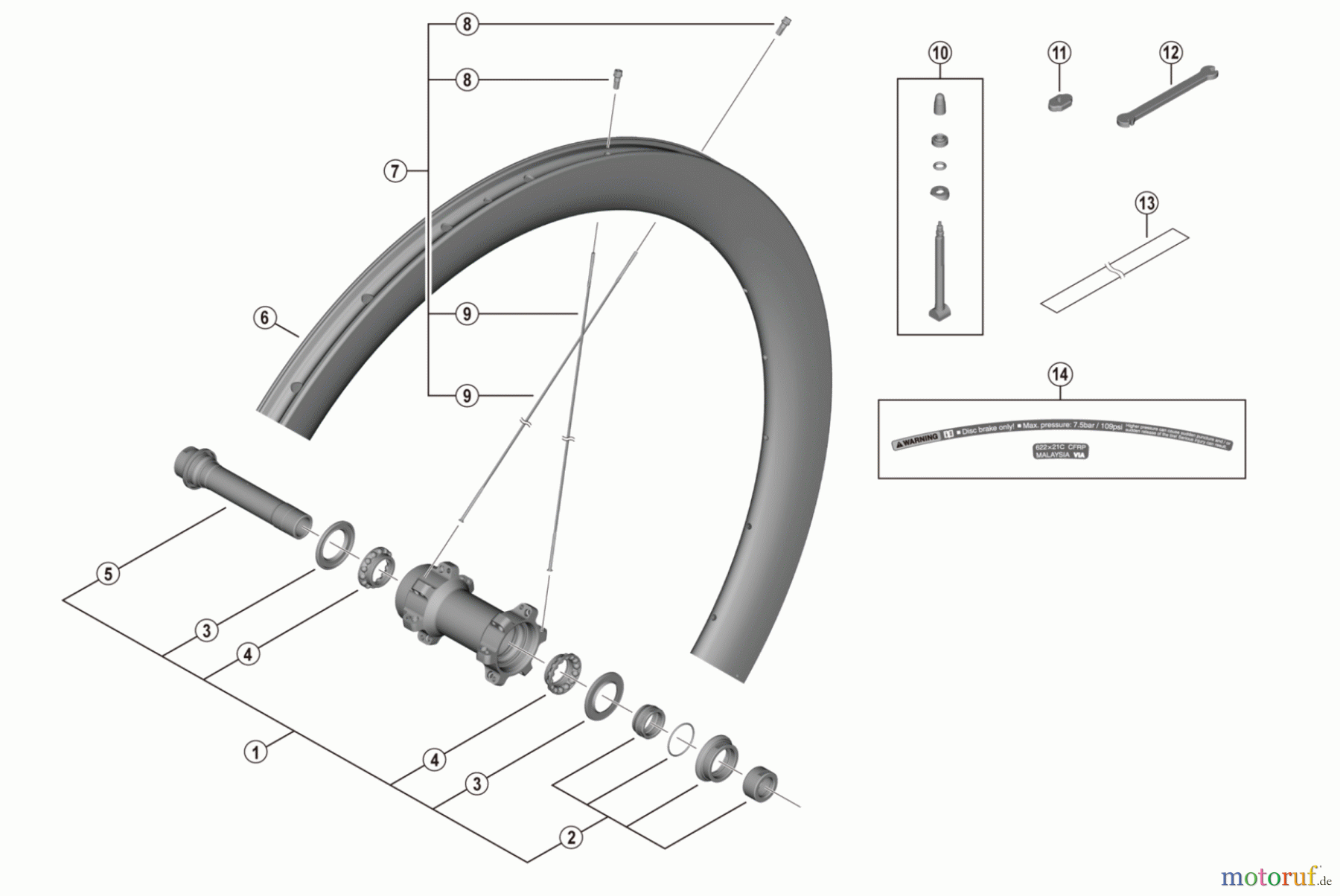  Shimano WH Wheels - Laufräder WH-R8170-C50-TL-F-4869 Ultegra