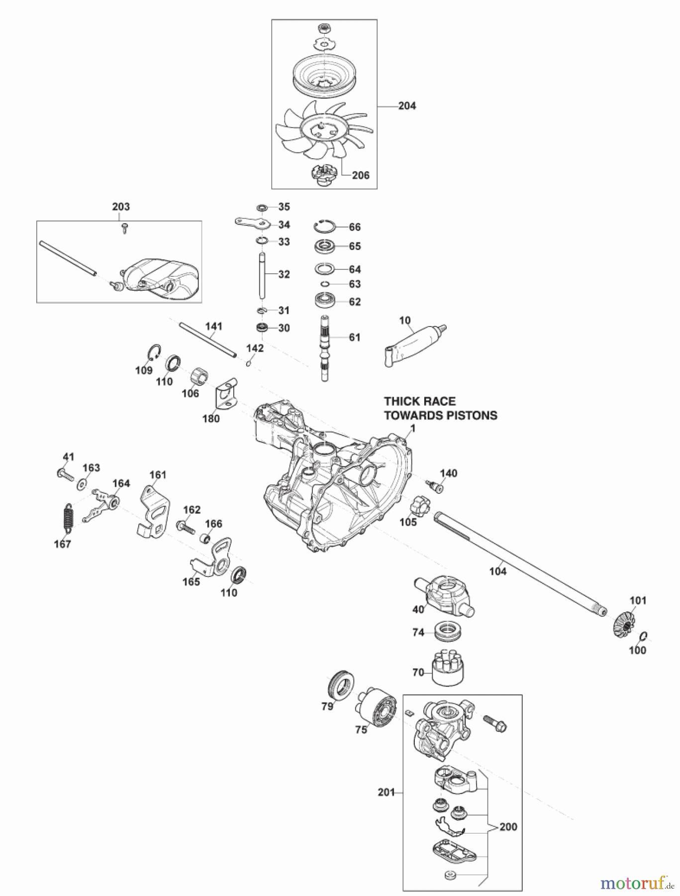  Stiga Aufsitzmäher Baujahr 2019 ESTATE 4102 H (2019) 2T1730481/17 Getriebe Hydro-Gear T2-ADBF-2X3C-17X1 Teil 1