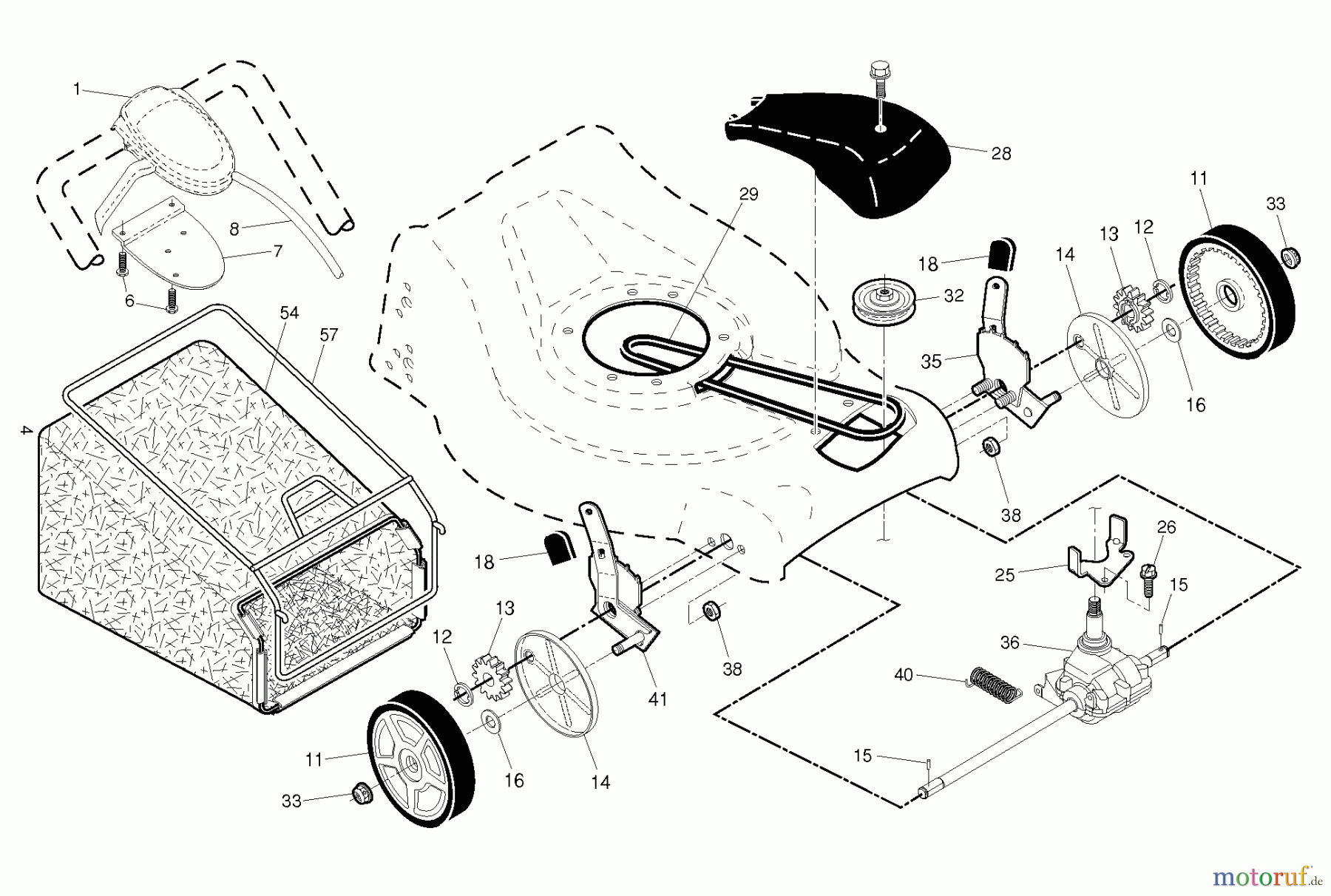  Gardol (Husqvarna) Rasenmäher EDITION 1, 96141025803, 2013-12 Antrieb