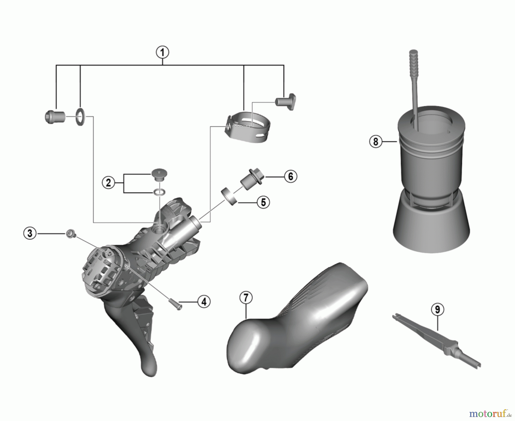  Shimano ST Rapidfire- Schaltbremshebel ST-R7170 SHIMANO 105 Dual Control Lever (For Disc Brake)