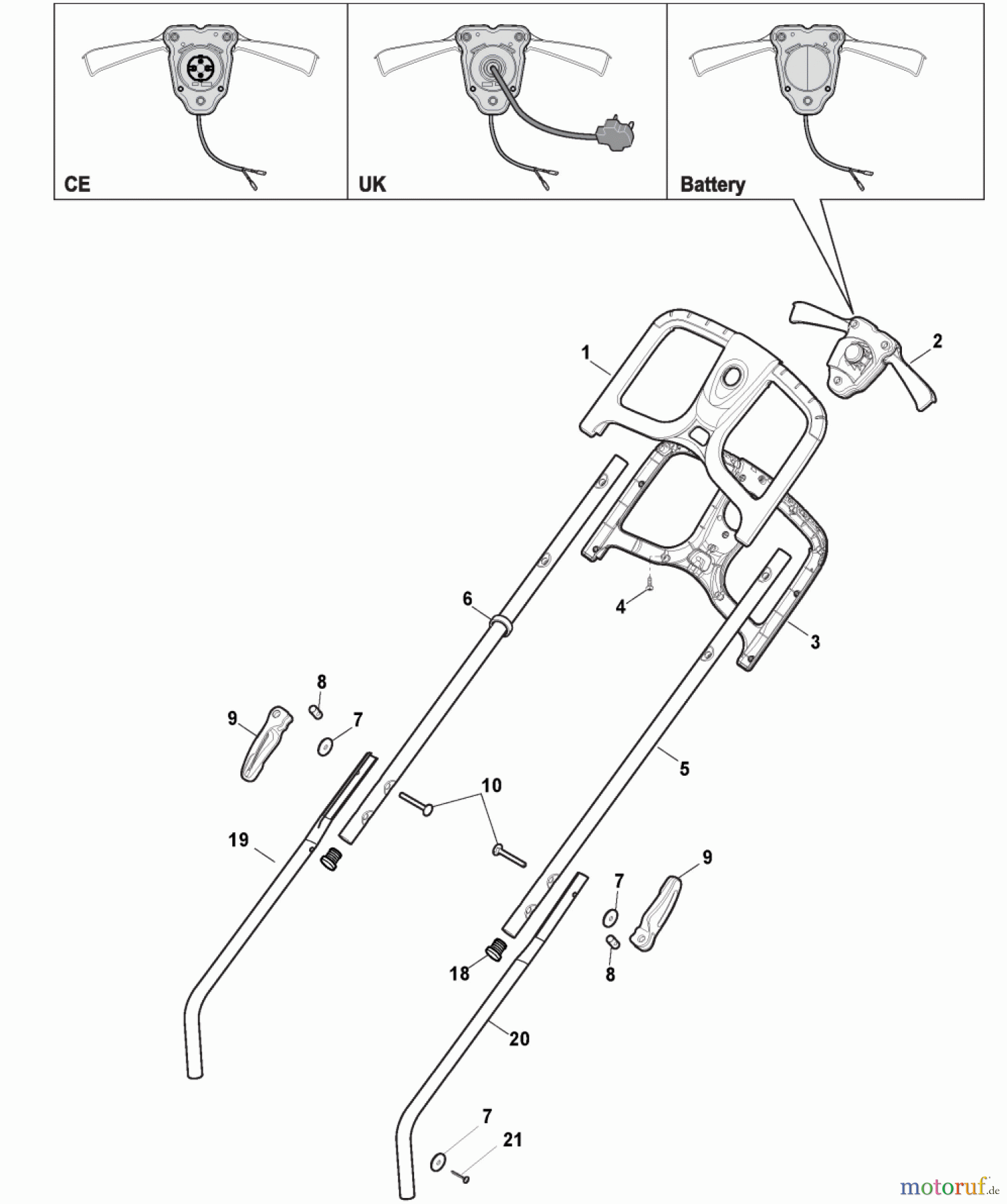  Global Garden Products GGP Rasenmäher Akku 2018 EL 340 Li 48, SLM 3648 AE (2018)  294345068/ST1 Holm, Oberteil