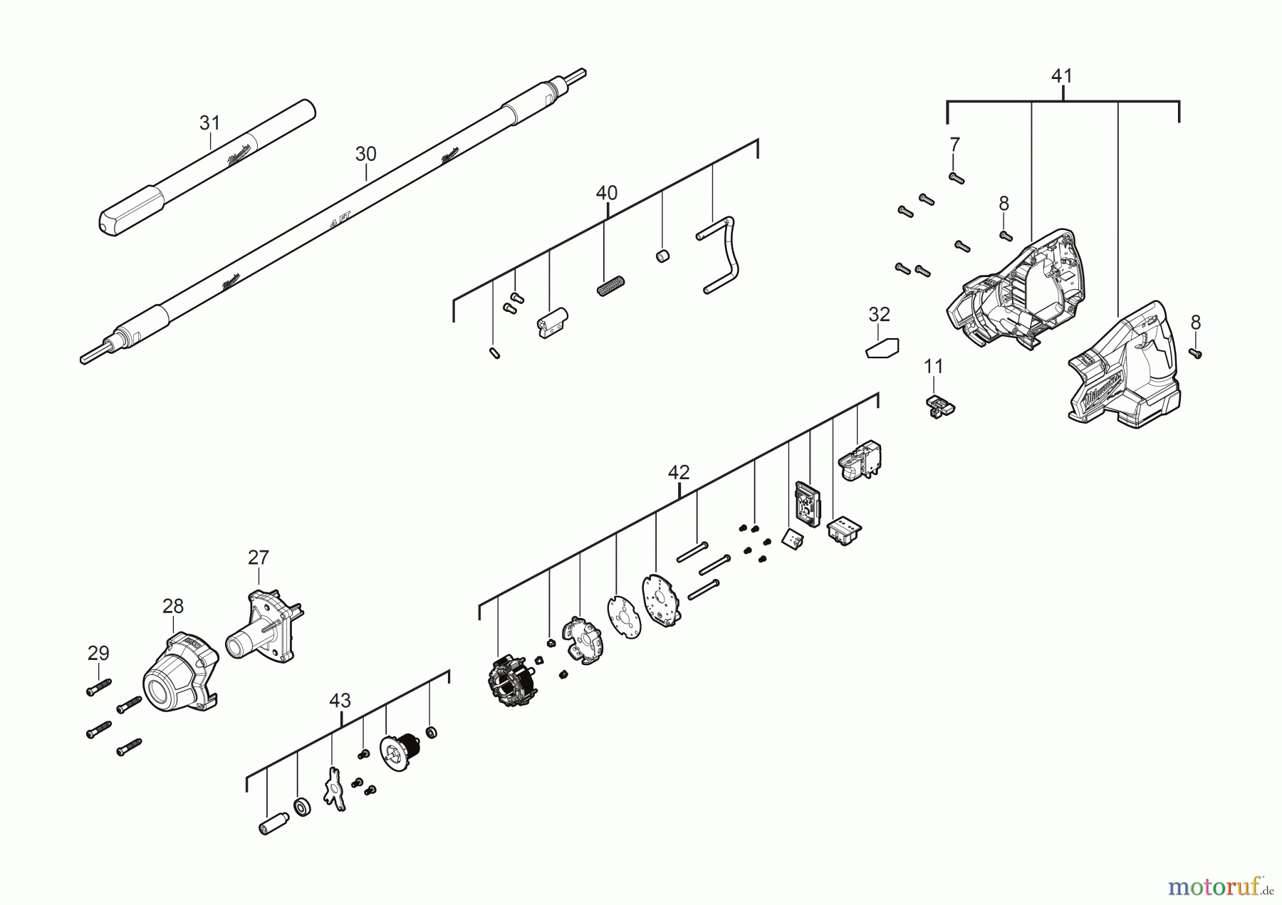  Milwaukee Akku-Geräte Andere Betonverdichter M18 FCVN24 Akku-Betonruettler Seite 1