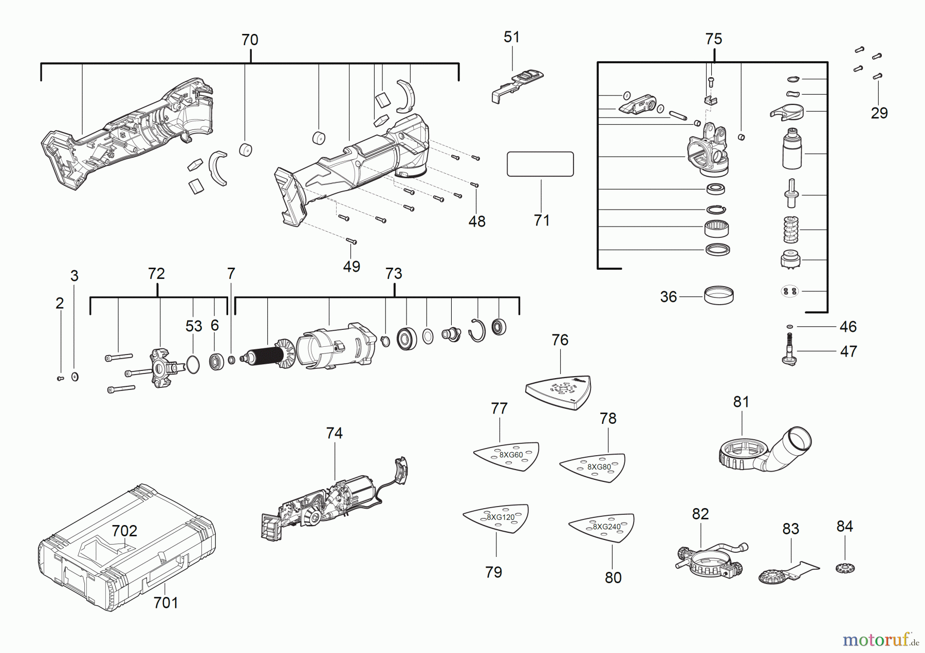  Milwaukee Akku-Geräte Sägen und Trennen Multitools M18 FMT Akku Multitool Seite 1