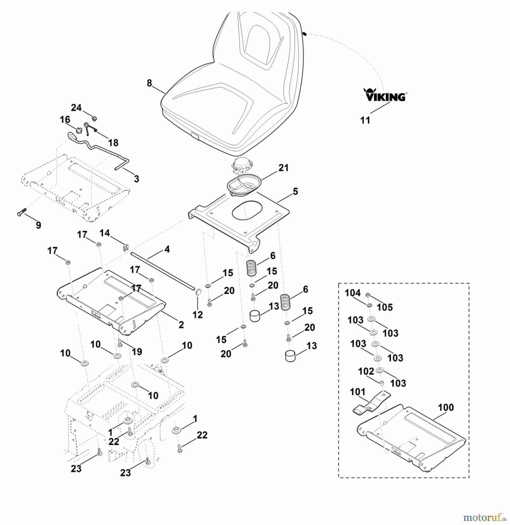  Viking Rasentraktoren Rasentraktoren MT 6127.1 ZL F - Sitz