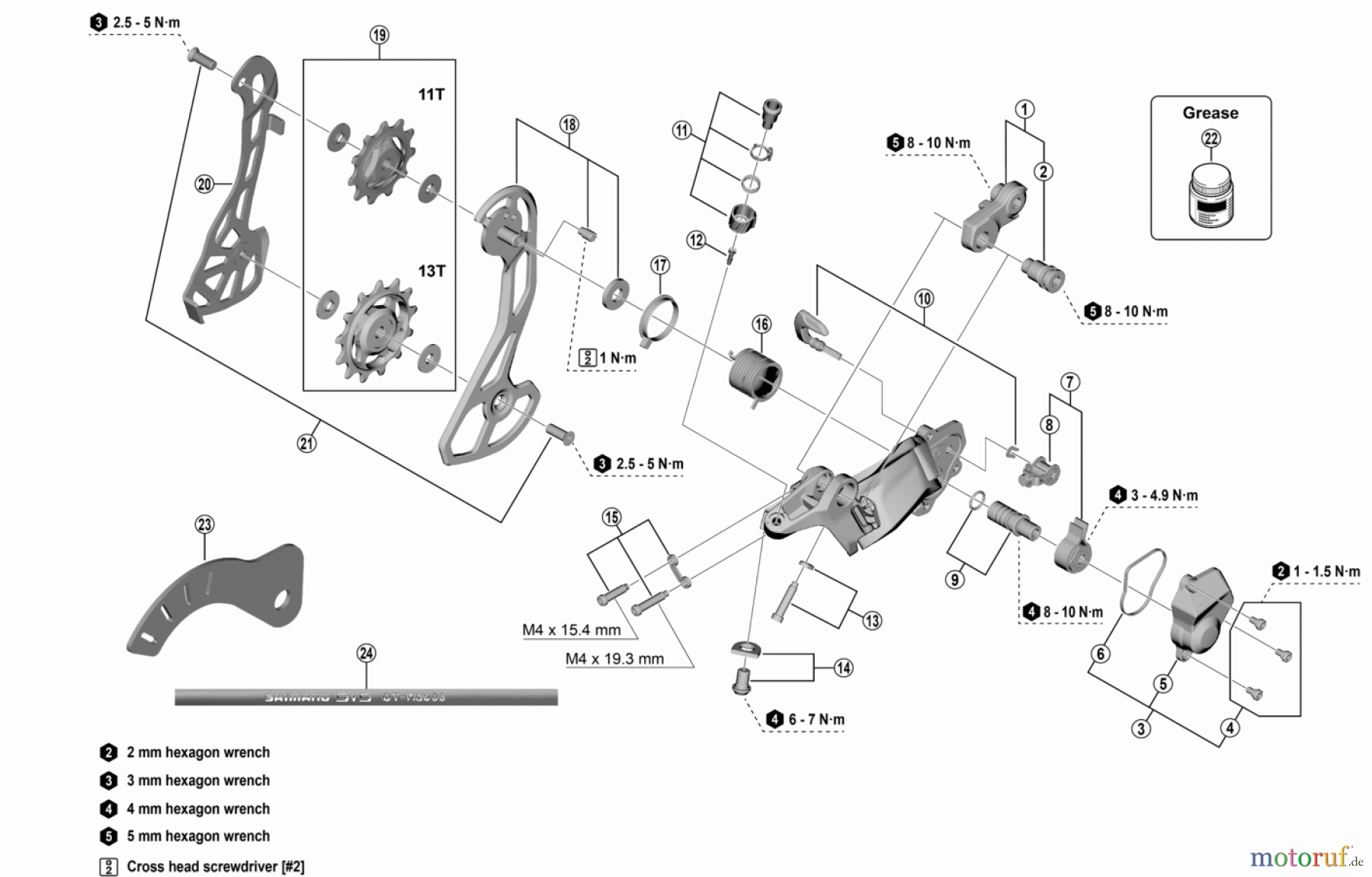  Shimano RD Rear Derailleur - Schaltwerk RD-RX820 GRX Rear Derailleur (12-speed)