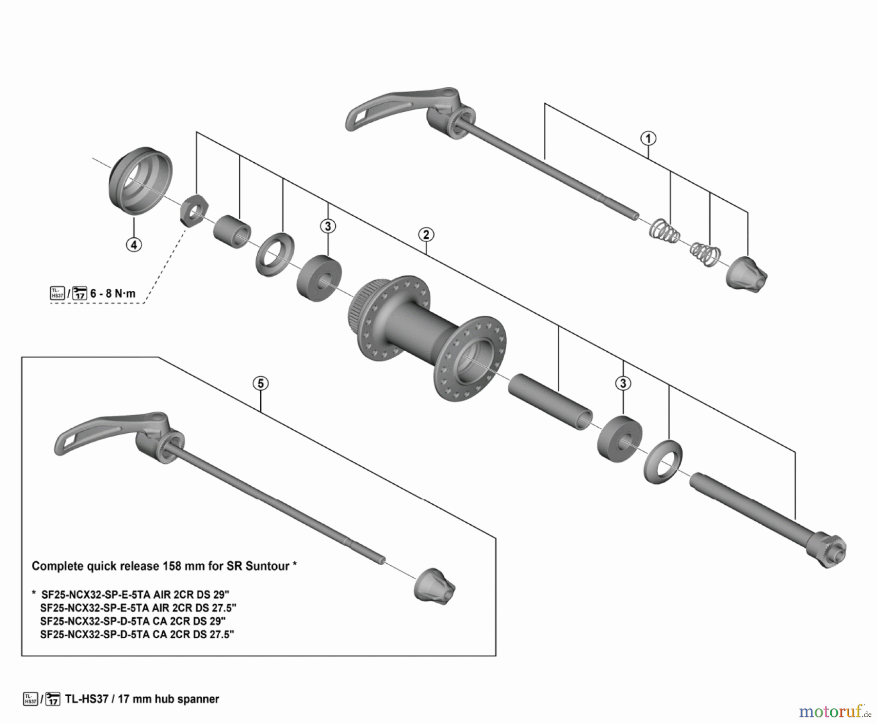  Shimano HB Hub - Vordere Nabe HB-QC400 Vorderradnabe