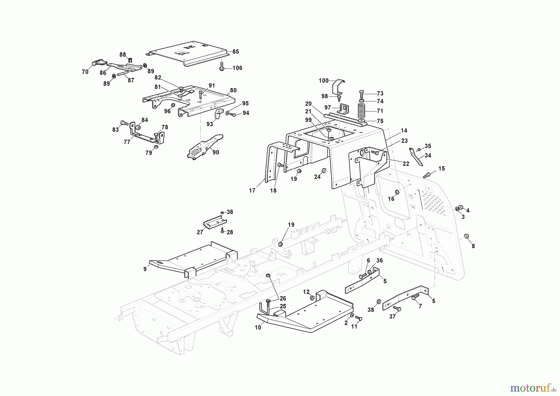  Stiga Aufsitzmäher Baujahr 2024 ESTATE 9102 W (2024) [2T0980381/ST2P] Rahmensatz