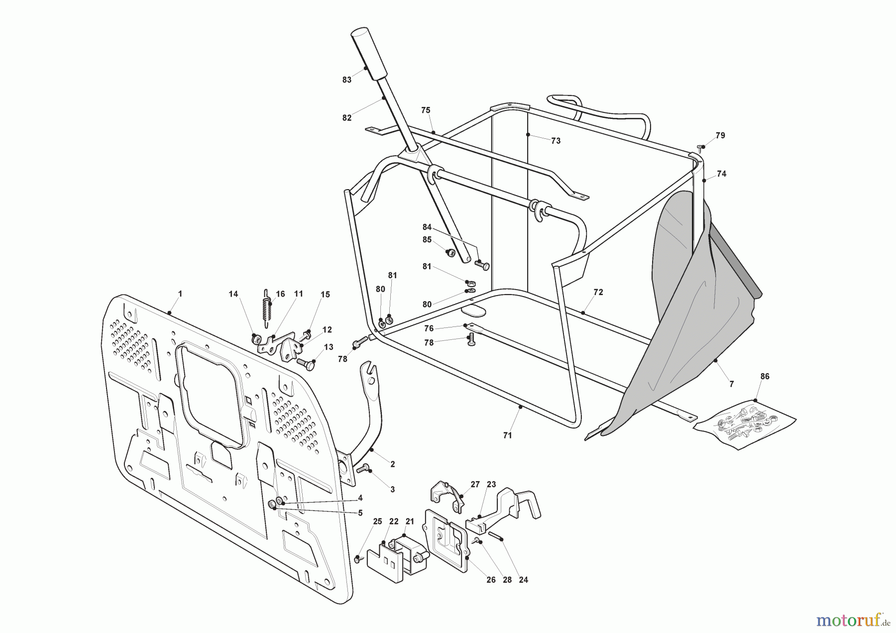  Stiga Aufsitzmäher Baujahr 2024 ESTATE 792 (2024) [2T0780481/ST1P] Tasche, Manuelles Heben