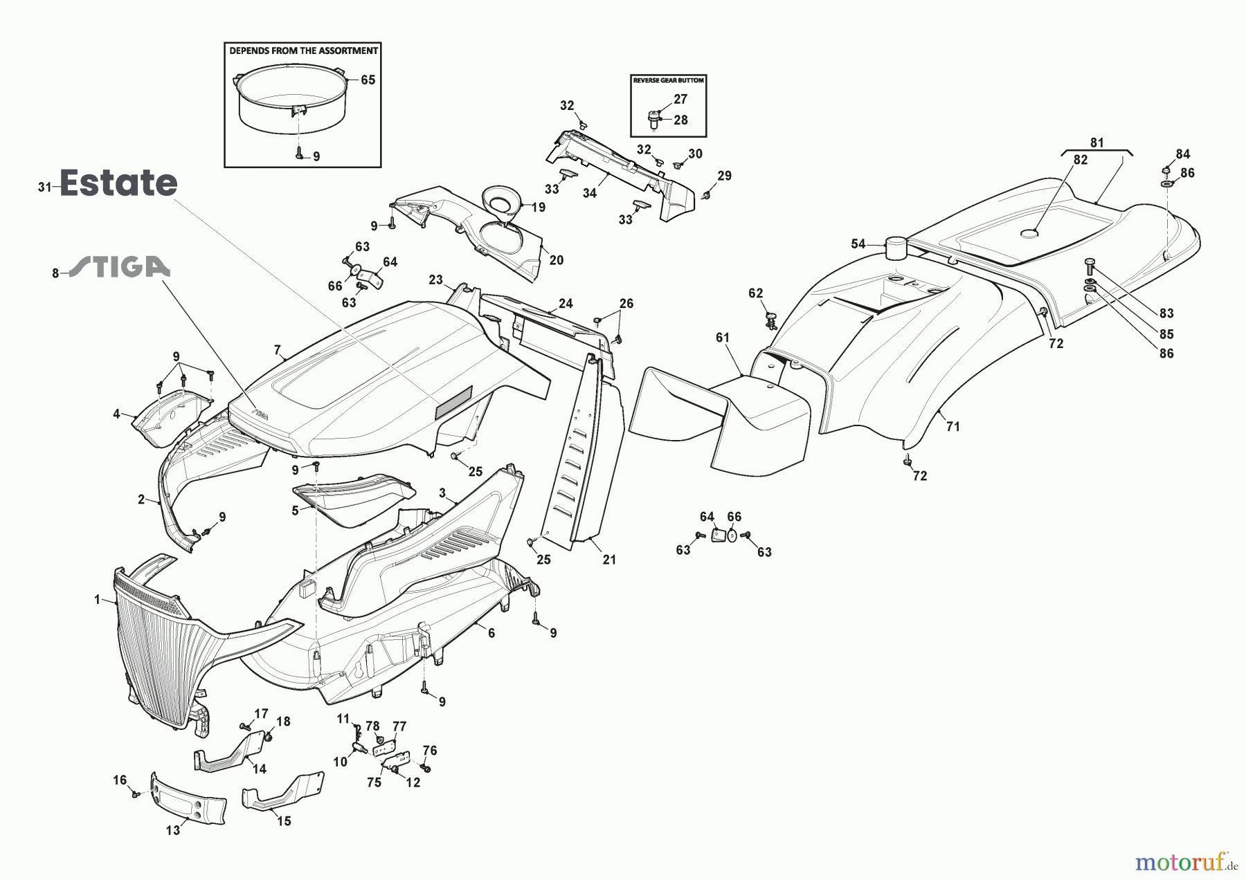  Stiga Aufsitzmäher Baujahr 2024 ESTATE 792 W (2024) [2T0785481/ST1P] Karosserie