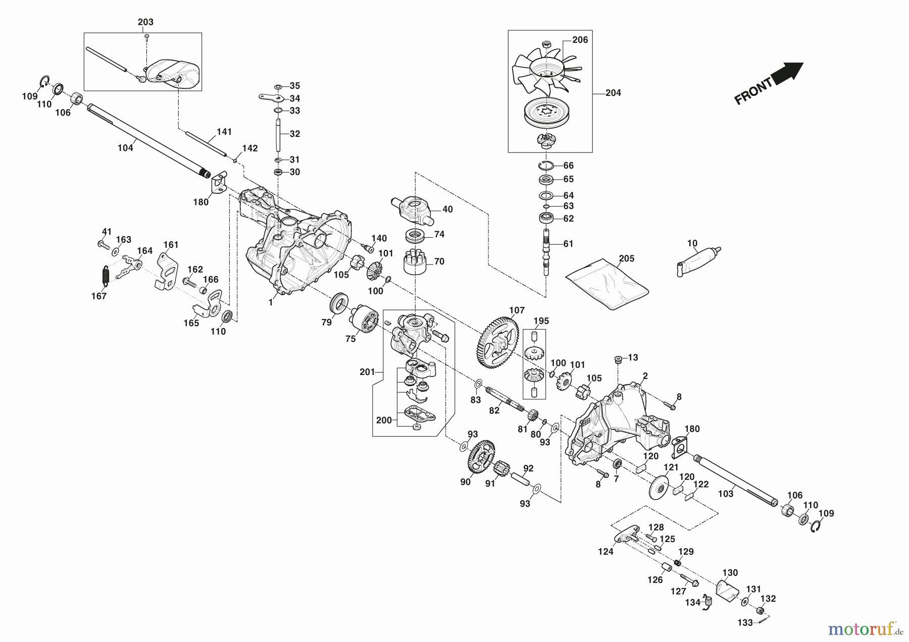  Stiga Frontmäher Baujahr 2024 Park 300 (2024) 2F5820421/ST2P Antriebsgrouppe, Hydro-Gear T2-BDBF-3X3C-19X1