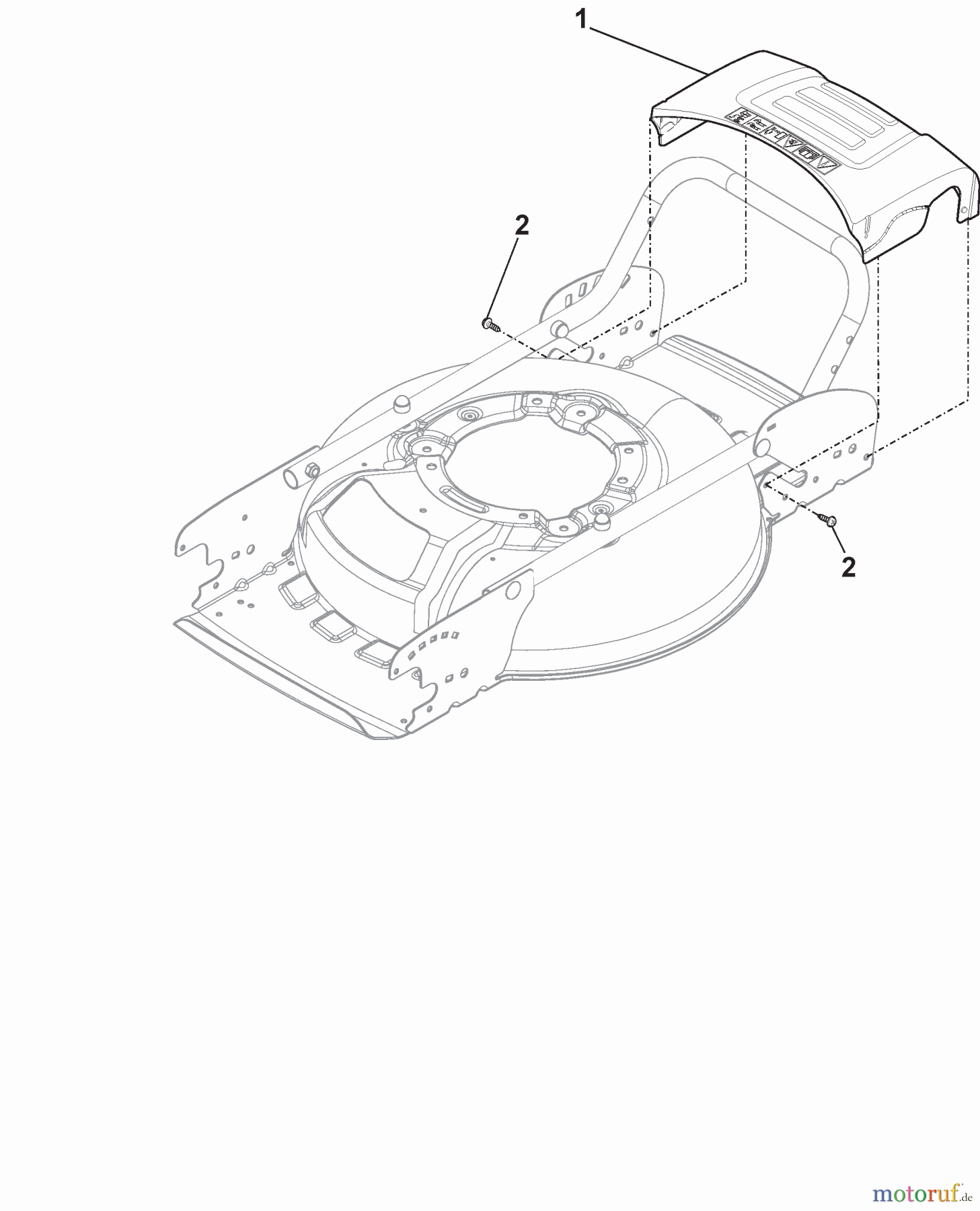  Stiga Rasenmäher Baujahr 2024 Akkurasenmäher Multiclip 547e S Kit (2024) 298472058/ST1 Hintere Abdeckung