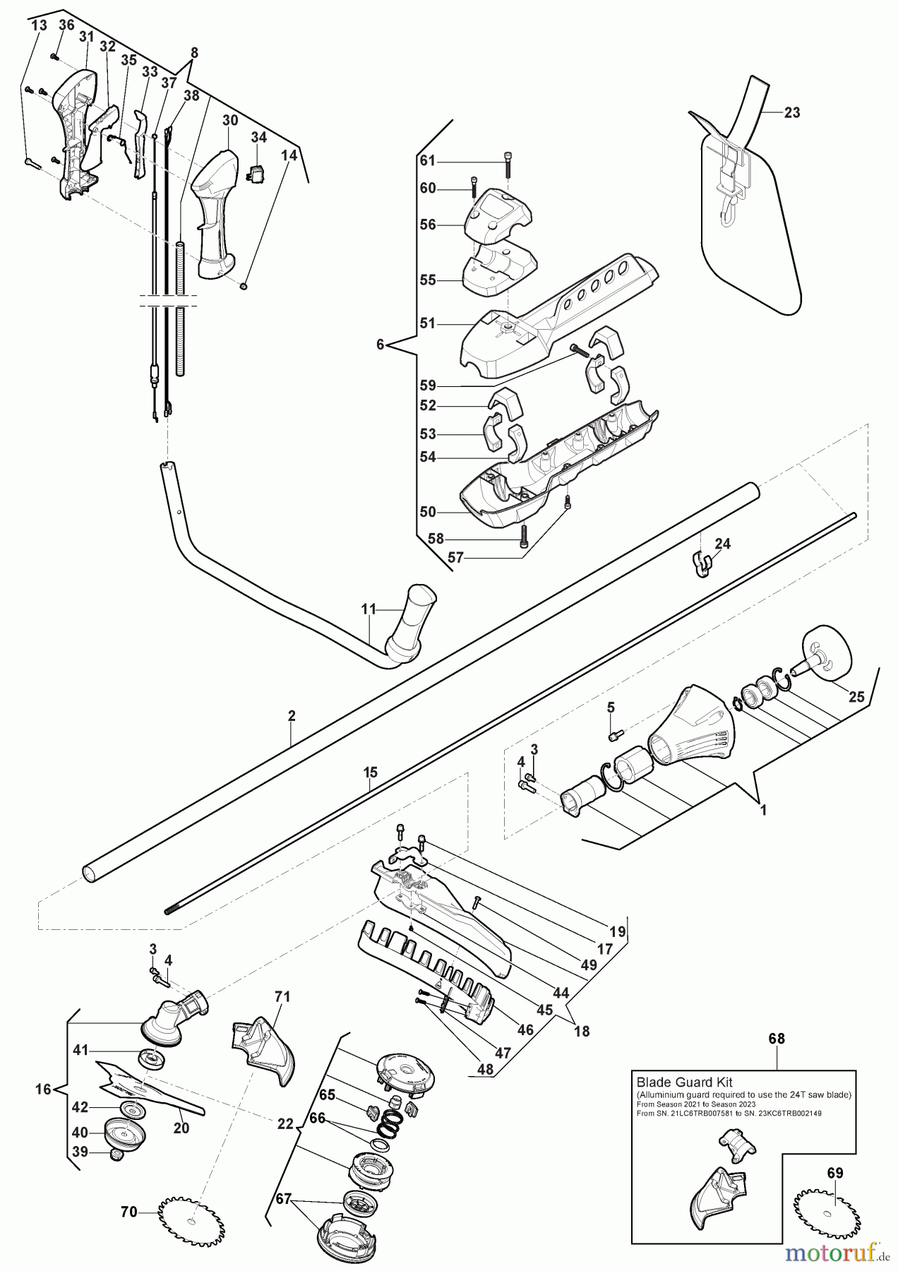  Stiga Motorsensen, Trimmer Baujahr 2024 BC 545 B (2024) 287321002/ST1 Getriebe