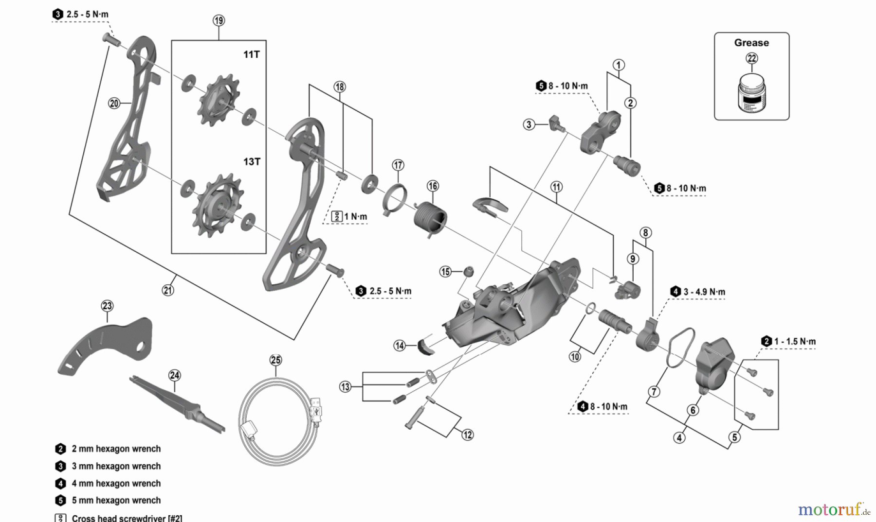  Shimano RD Rear Derailleur - Schaltwerk RD-RX825 GRX Rear Derailleur 12speed