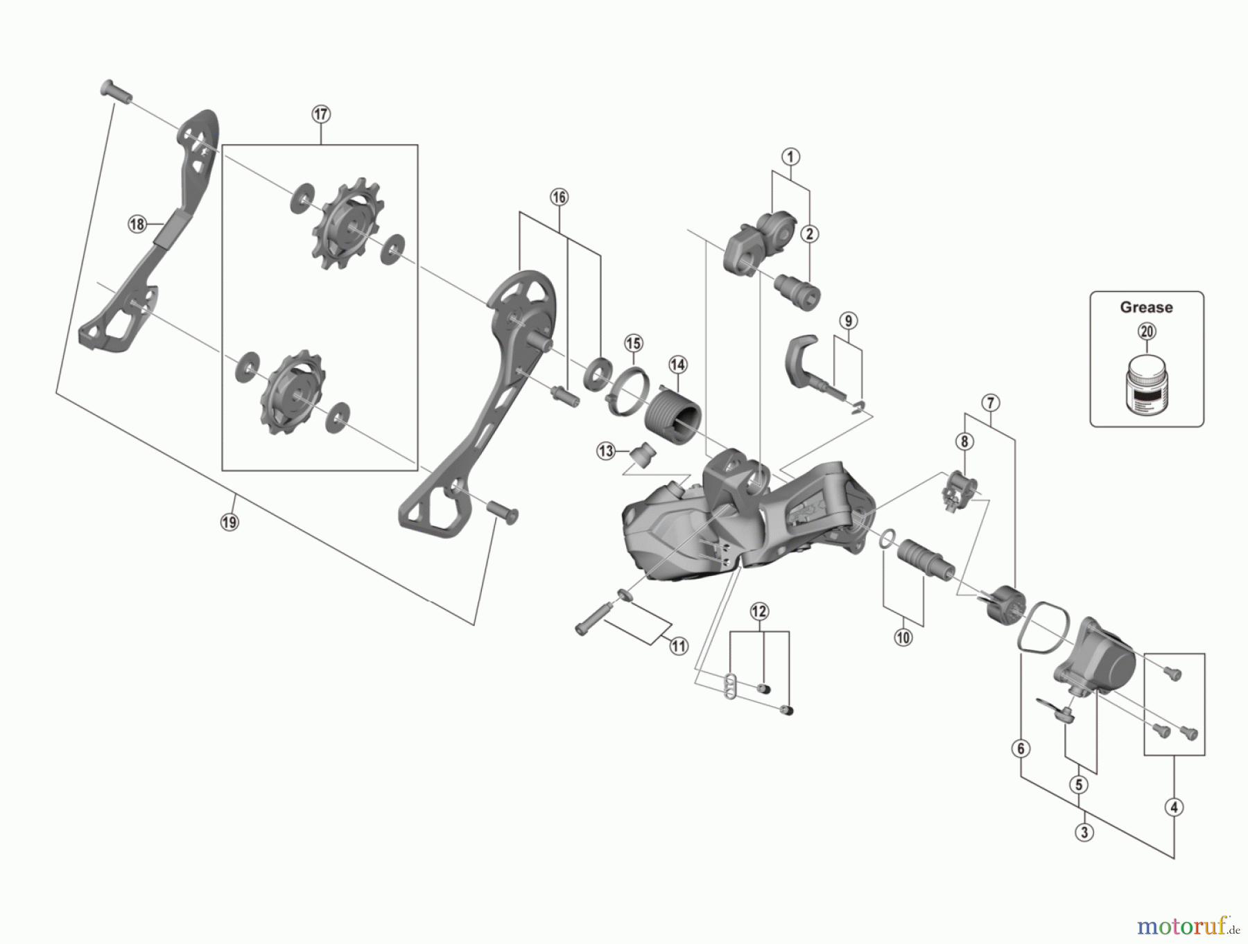  Shimano RD Rear Derailleur - Schaltwerk RD-RX817 GRX Rear Derailleur 