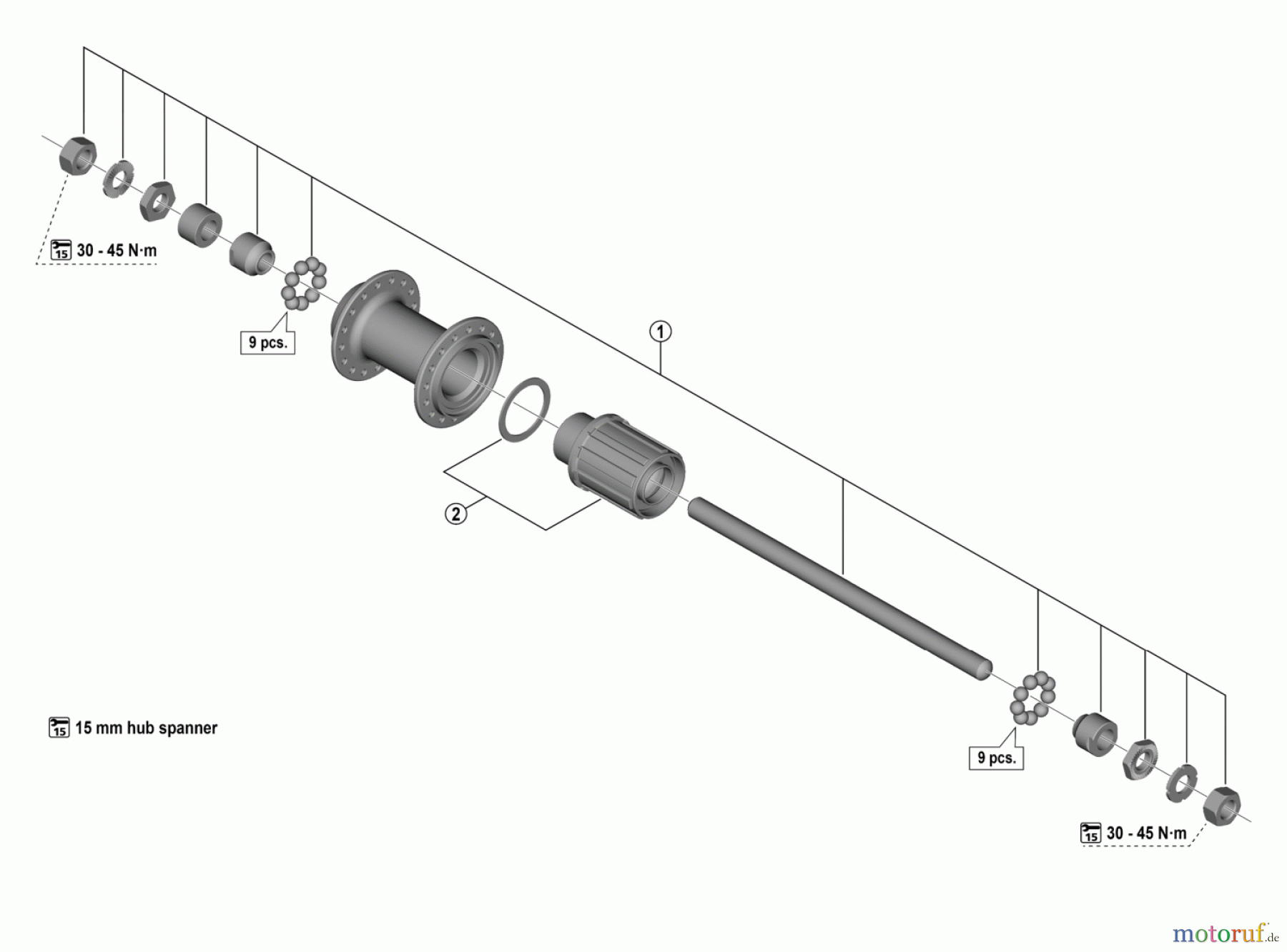  Shimano FH Free Hub - Freilaufnabe FH-NN300 Freehub 11/10/9/8-speed