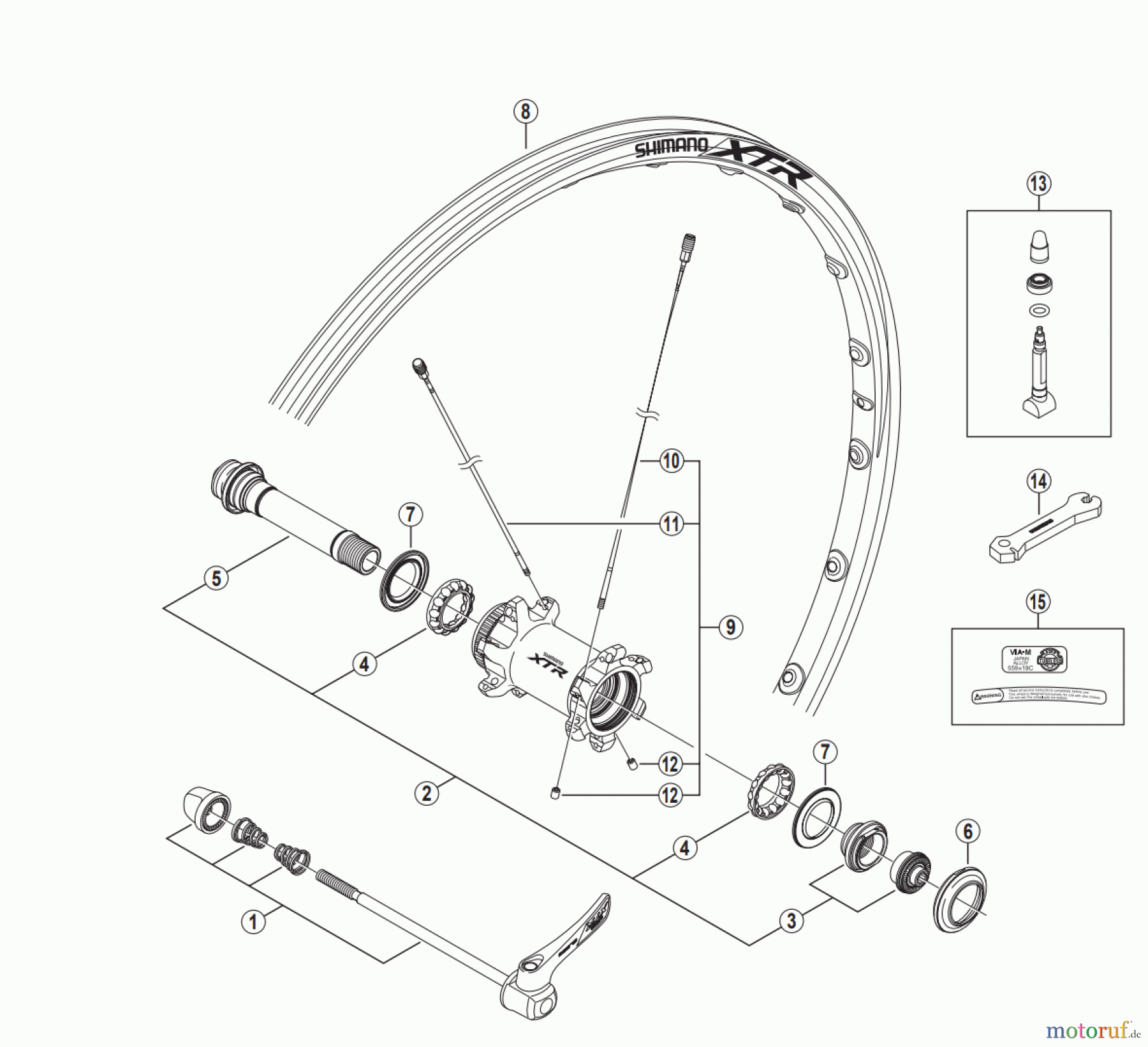  Shimano WH Wheels - Laufräder WH-M985-F XTR Front Whee