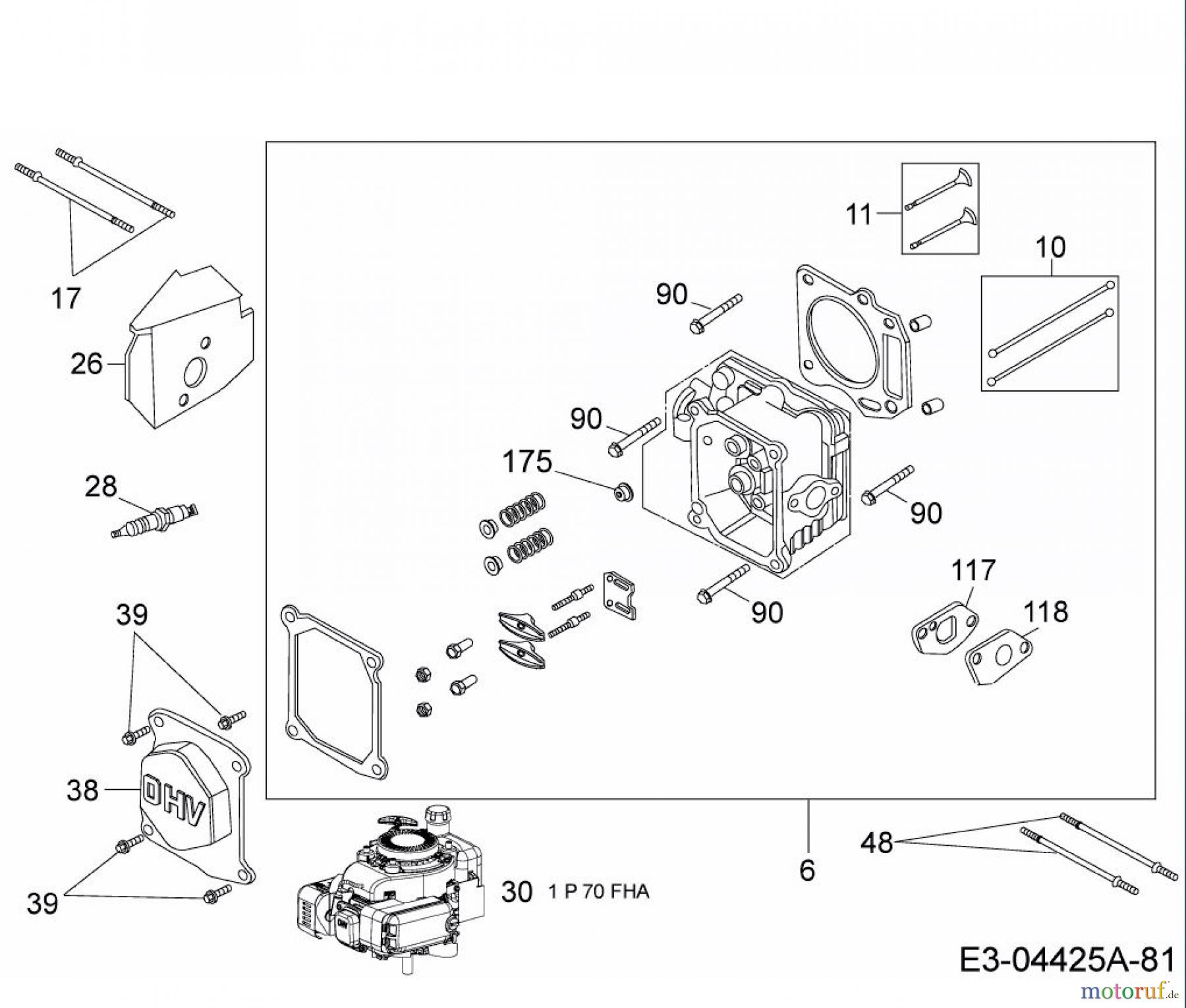  MTD-Engines MTD vertical 1 P 70 FHA 752Z1P70FHA  (2008) Cylinder head