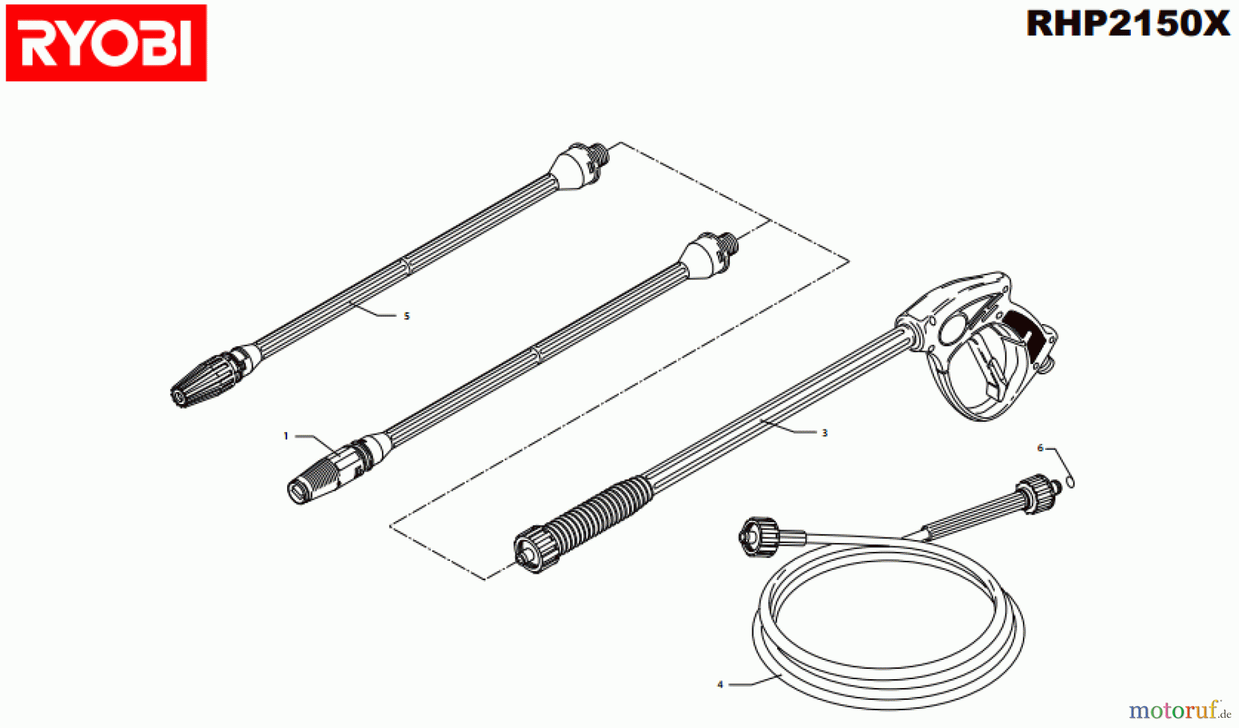  Ryobi Hochdruckreiniger RHP2150X keine Ersatzteile mehr lieferbar! Seite6