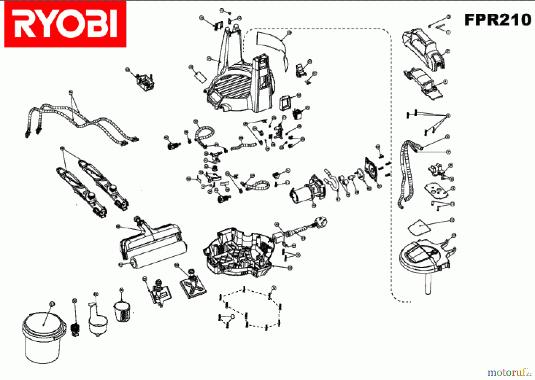  Ryobi Sprühgeräte Farbstationen FPR210 Seite 1