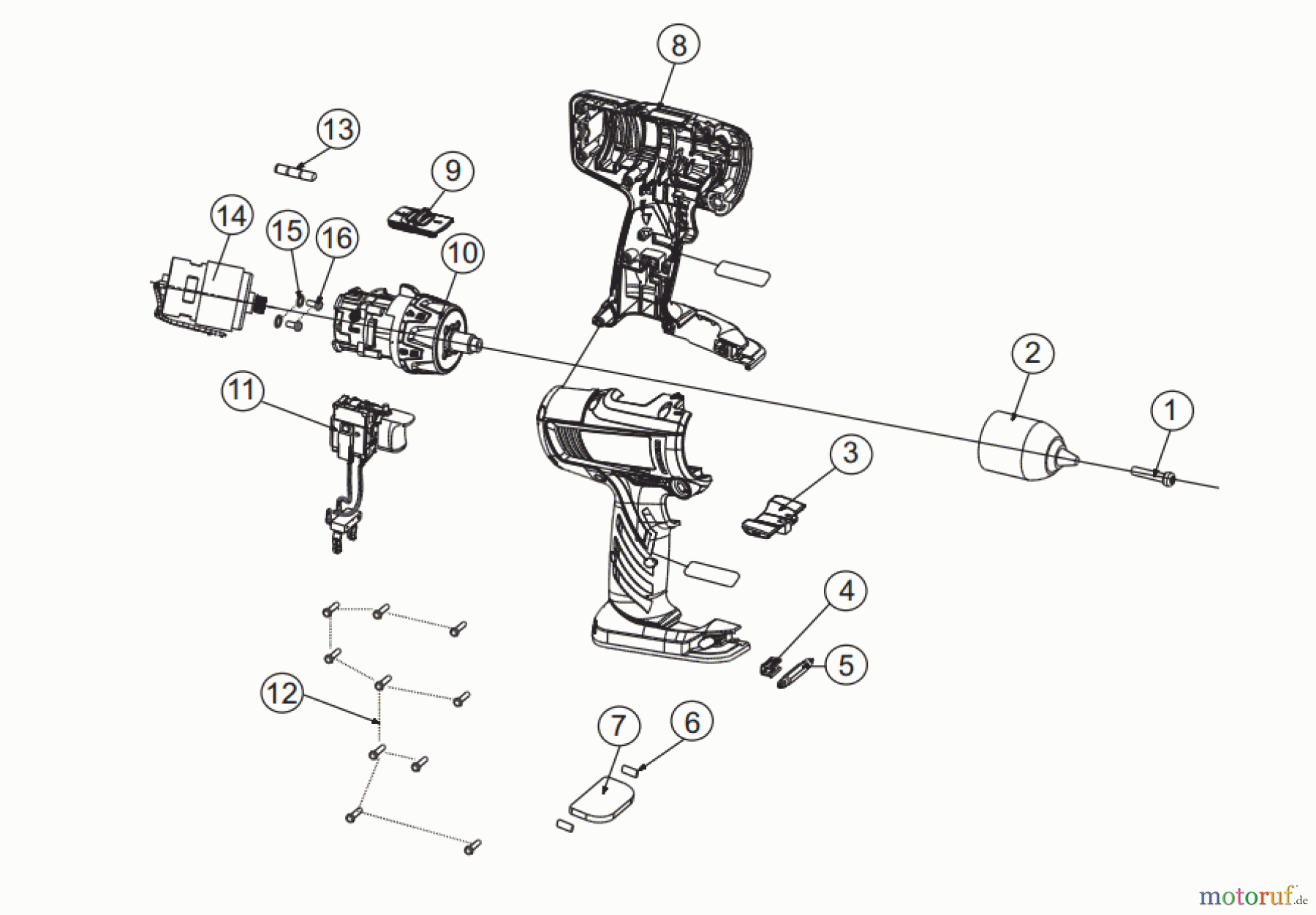  Ryobi (Schlag-)Bohrschrauber Bohrschrauber mit Schlagbohrfunktion LCDI14021 Seite 1