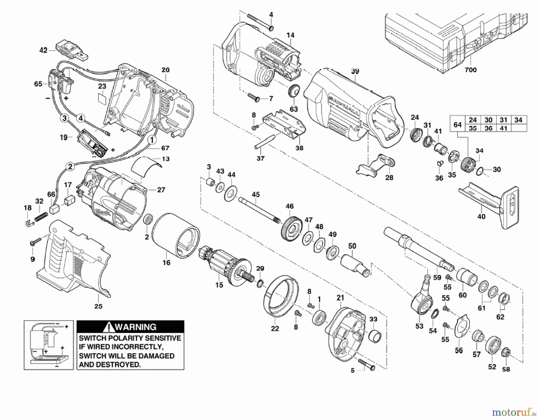  Milwaukee Akku-Geräte Sägen und Trennen ältere Geräte V18SX AKKU-SAEBELSAEGE