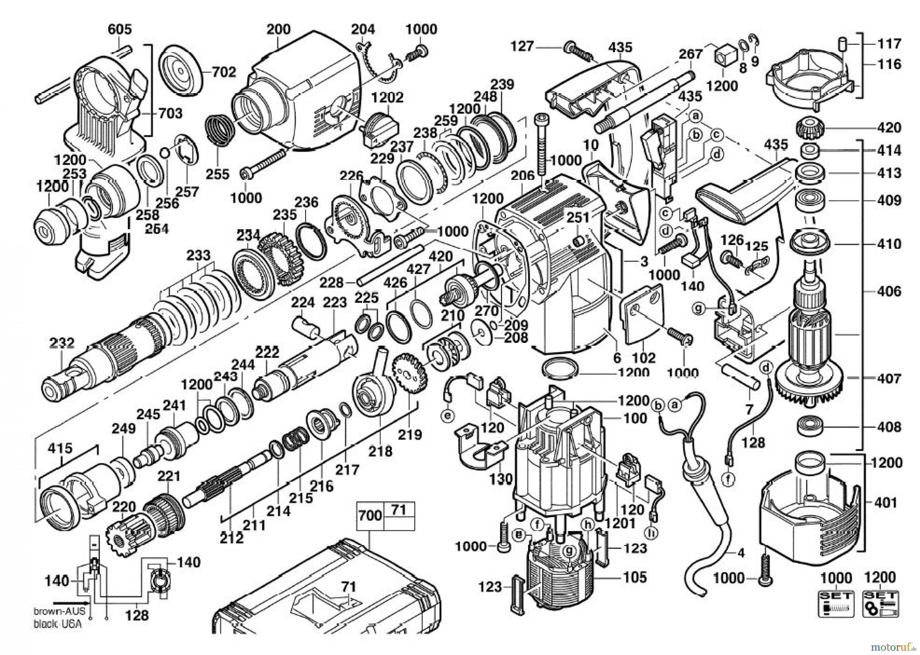 AEG Powertools Hämmer PN 3500 Spareparts