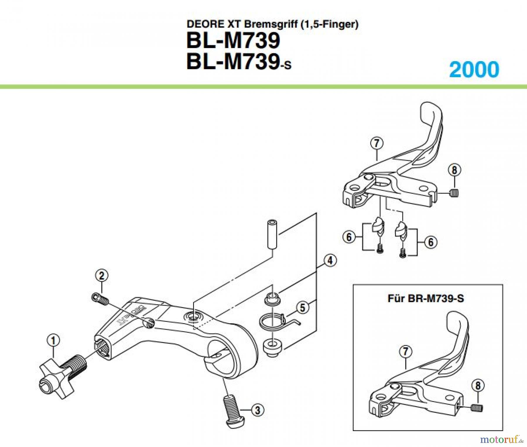  Shimano BL Brake Lever - Bremshebel BL-M739