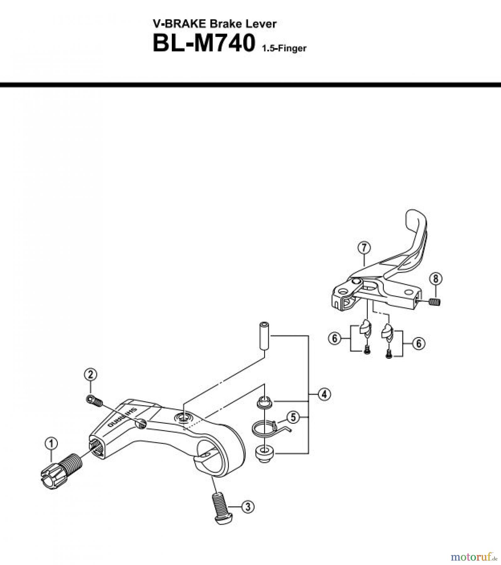  Shimano BL Brake Lever - Bremshebel BL-M740-2486