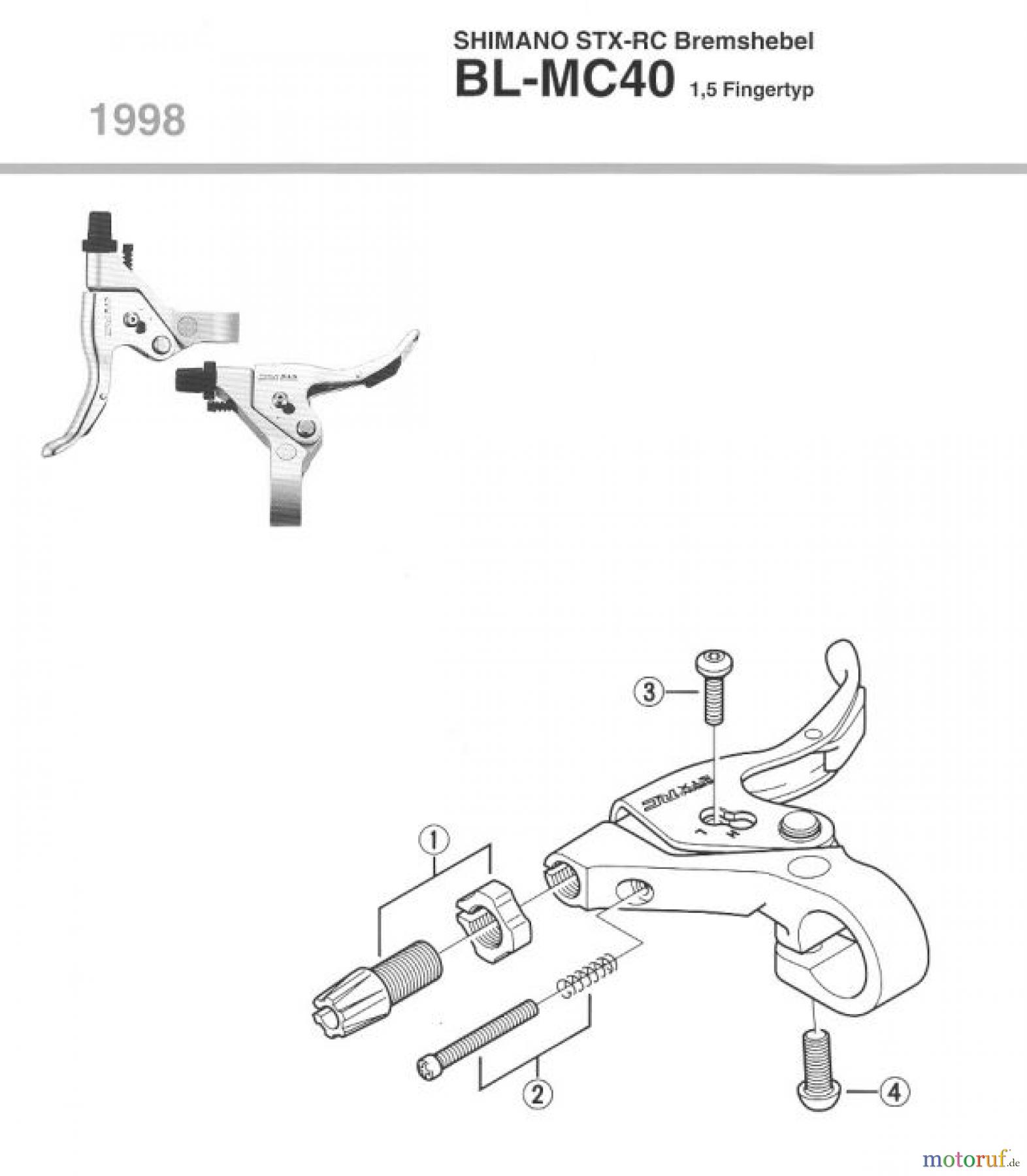  Shimano BL Brake Lever - Bremshebel BL-MC40-98