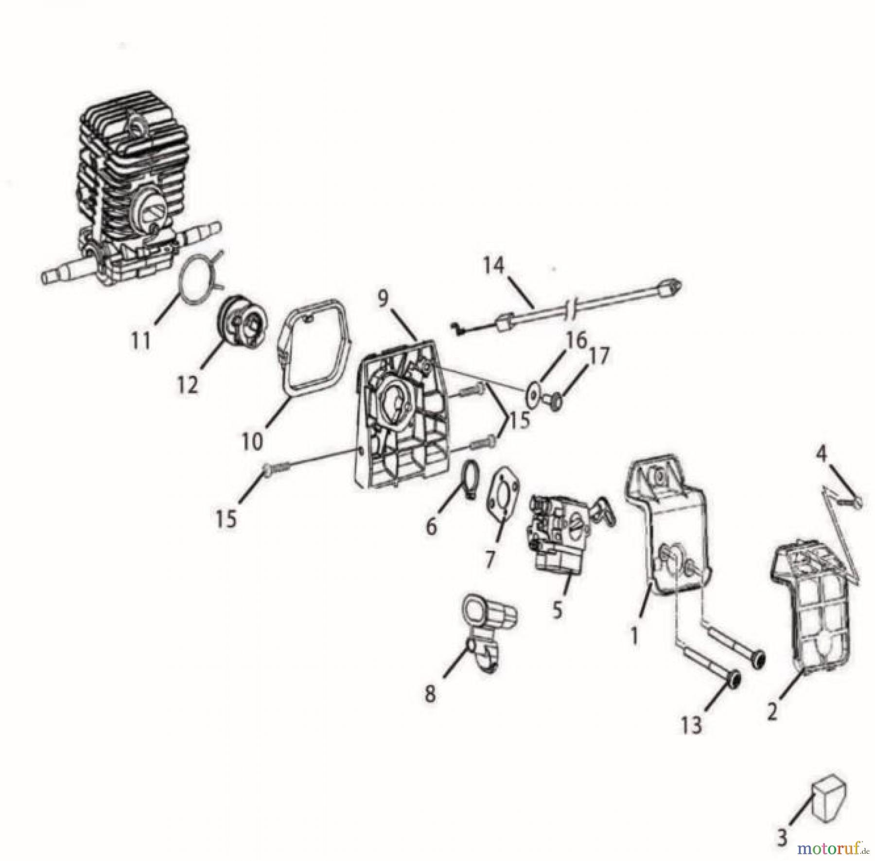  Ryobi Kettensägen Benzin PCN4545 Filter