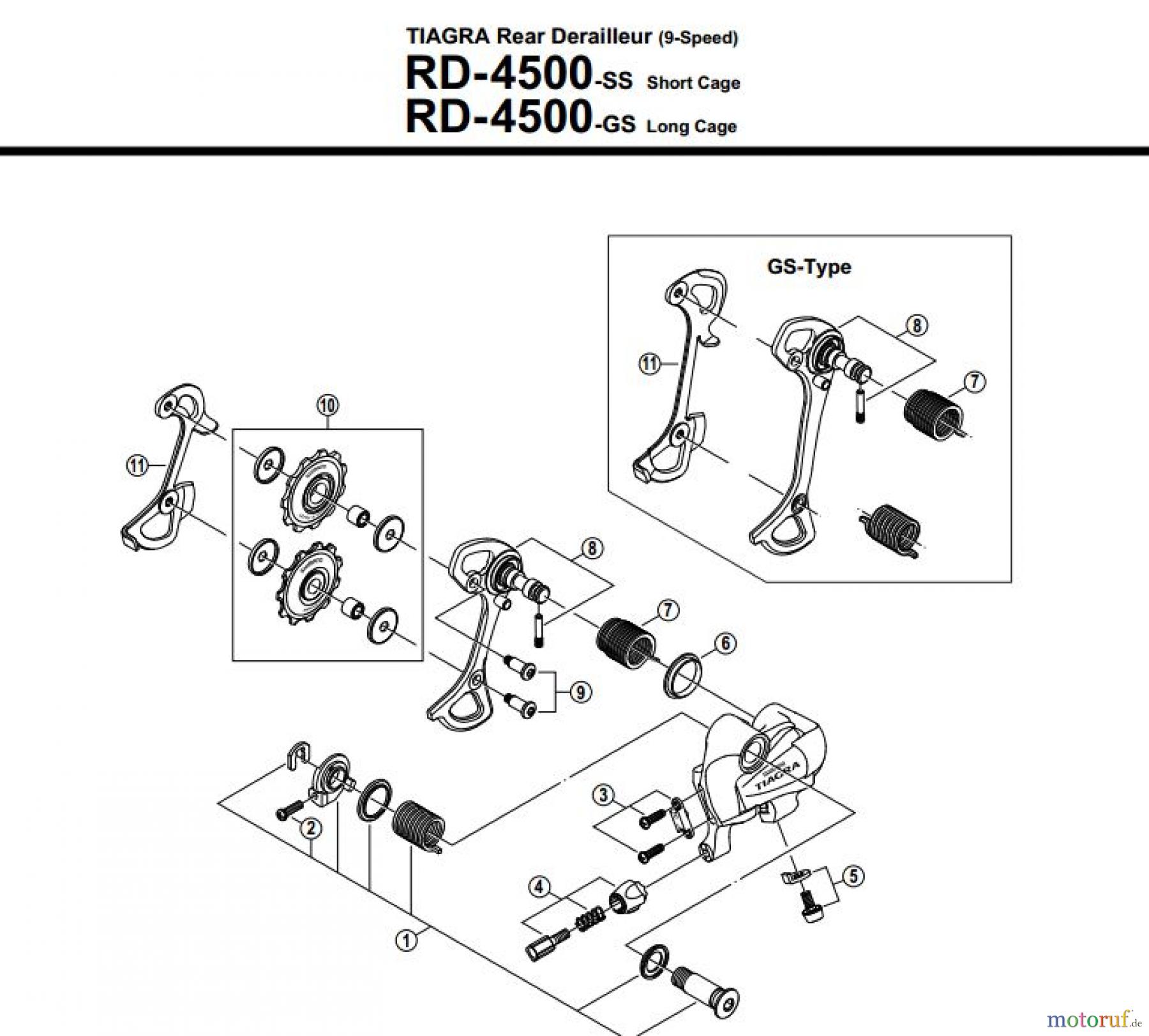  Shimano RD Rear Derailleur - Schaltwerk RD-4500