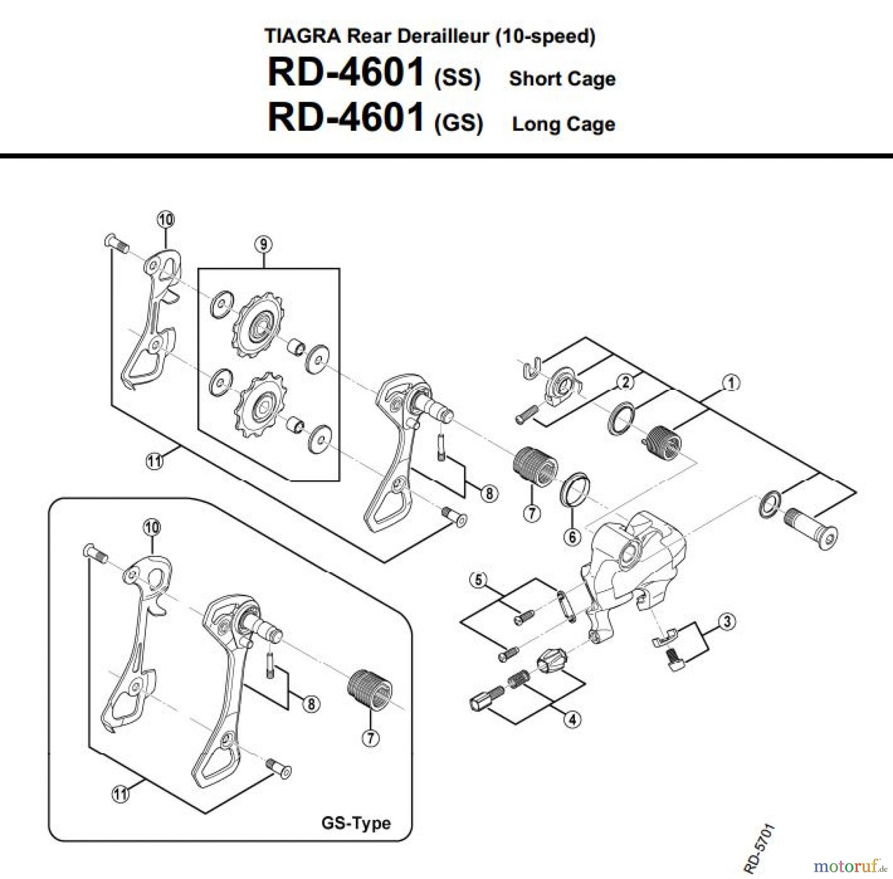  Shimano RD Rear Derailleur - Schaltwerk RD-4601-3424A